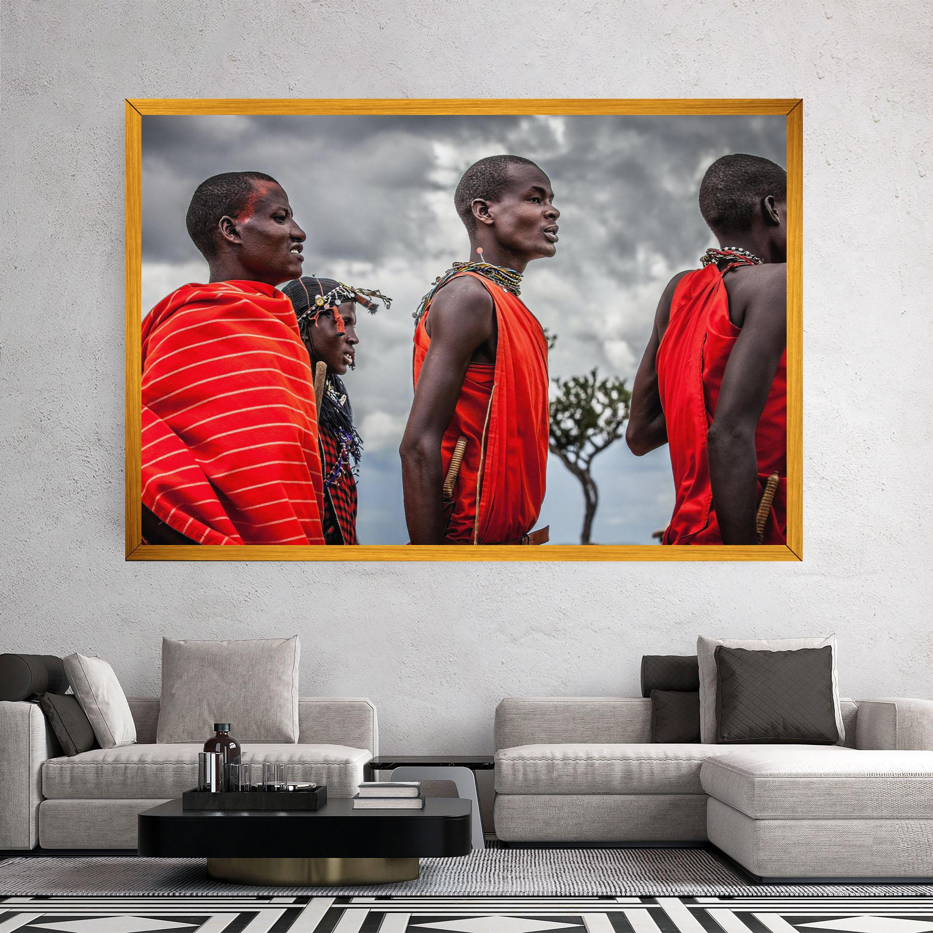 Vászonkép Red African Clothes mockup 2