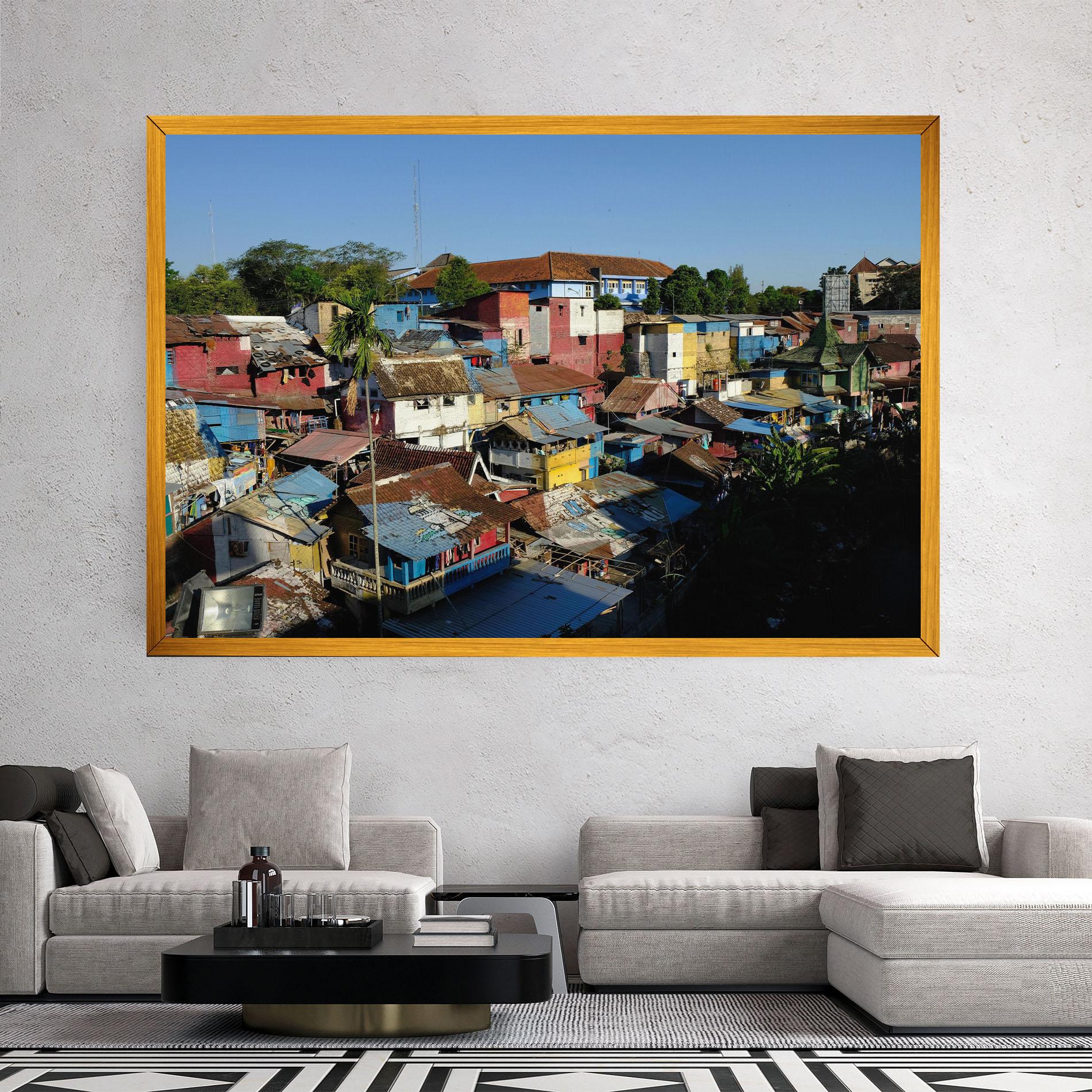 Vászonkép Slum Building mockup 2