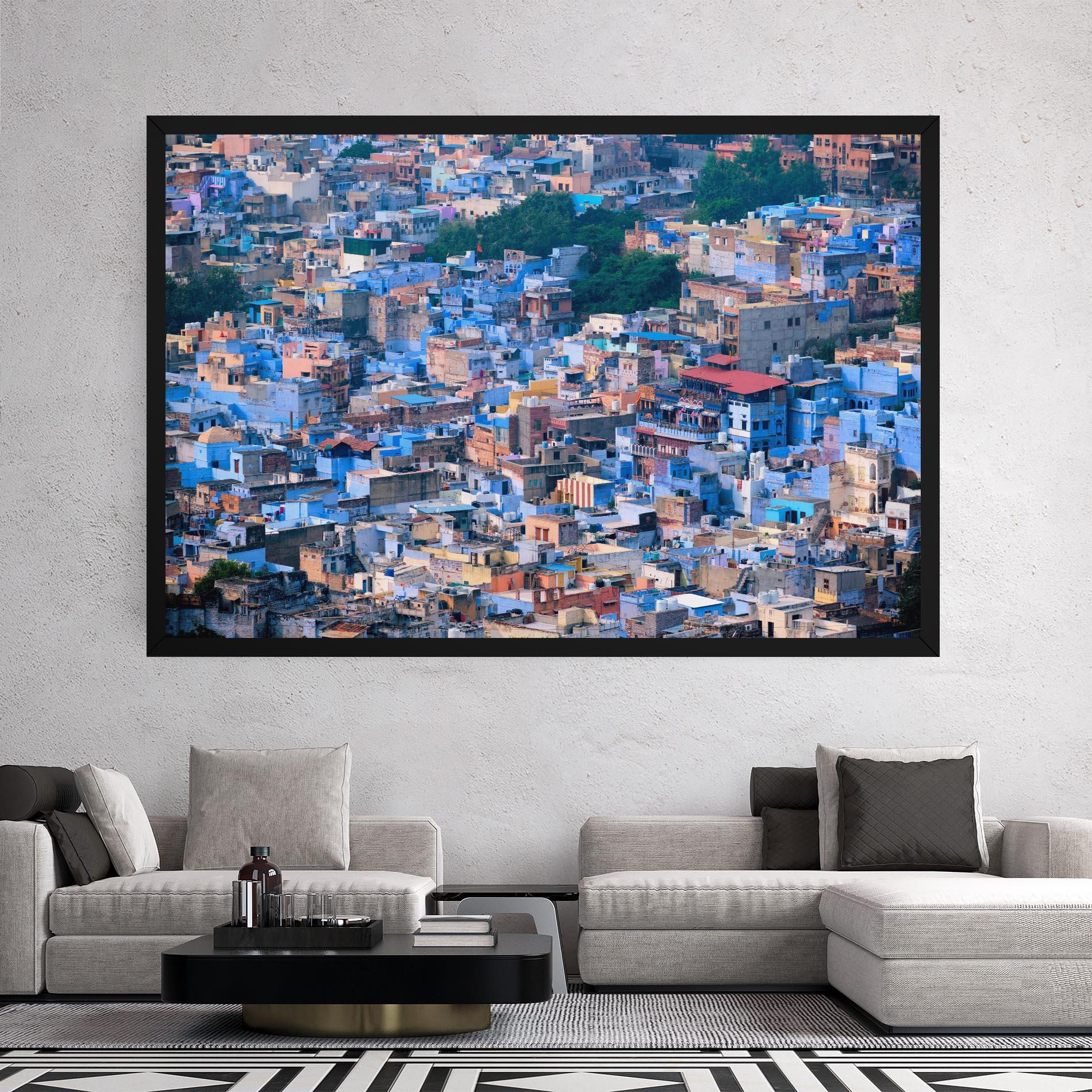 Vászonkép Blue City India mockup 2