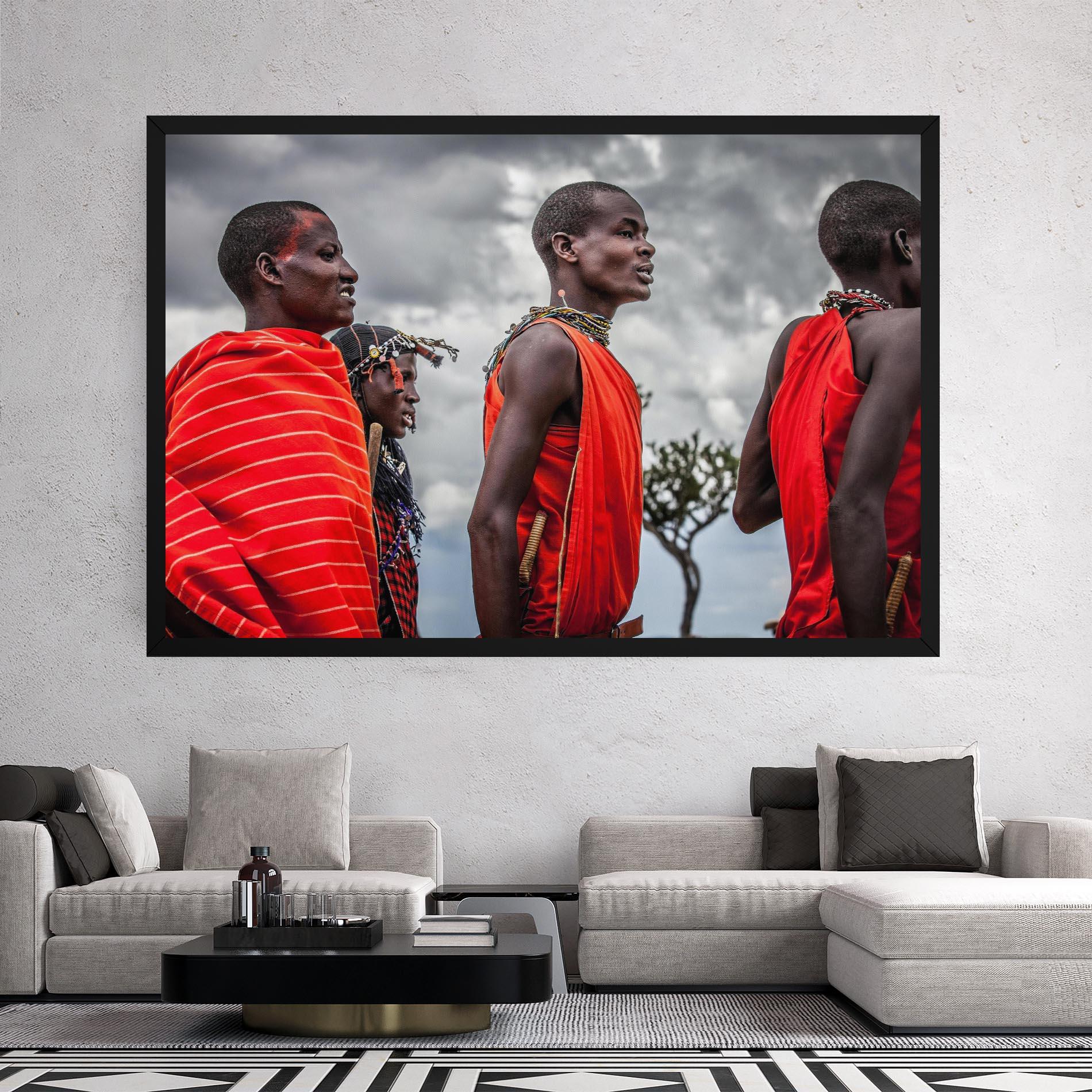 Vászonkép Red African Clothes mockup 2