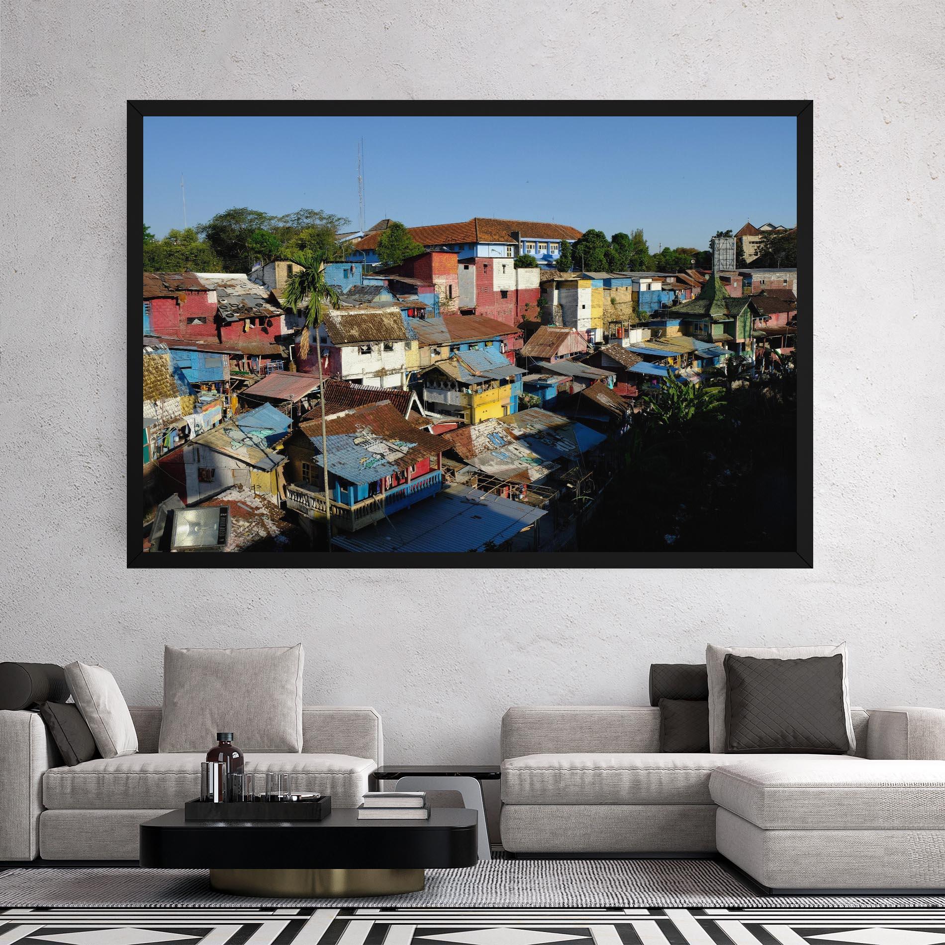 Vászonkép Slum Building mockup 2