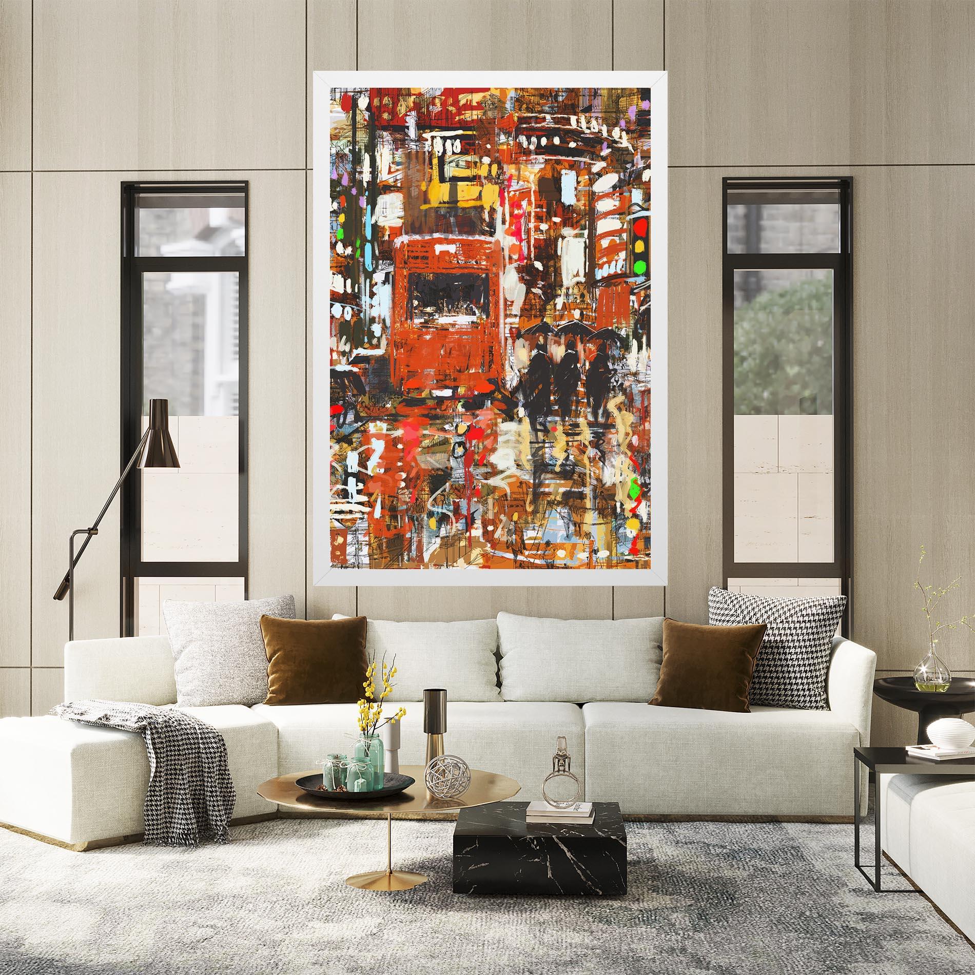 Vászonkép Seamless Colorful City mockup 2