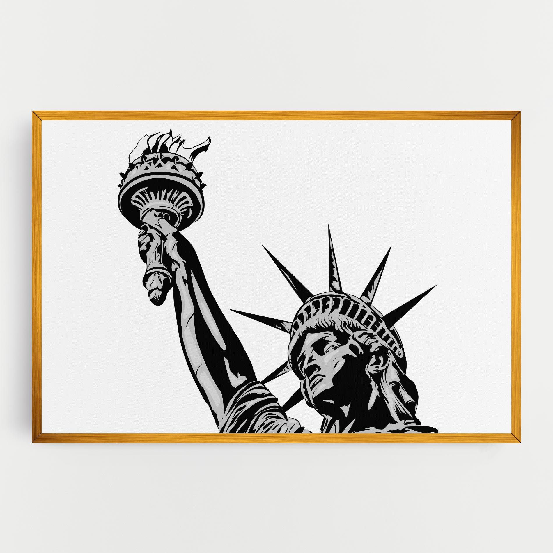 Liberty Statue Head mockup 0