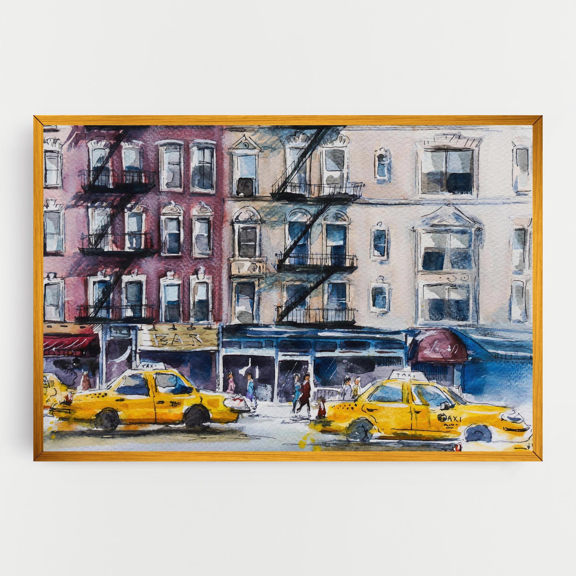 Vászonkép Newyork Taxi mockup 0