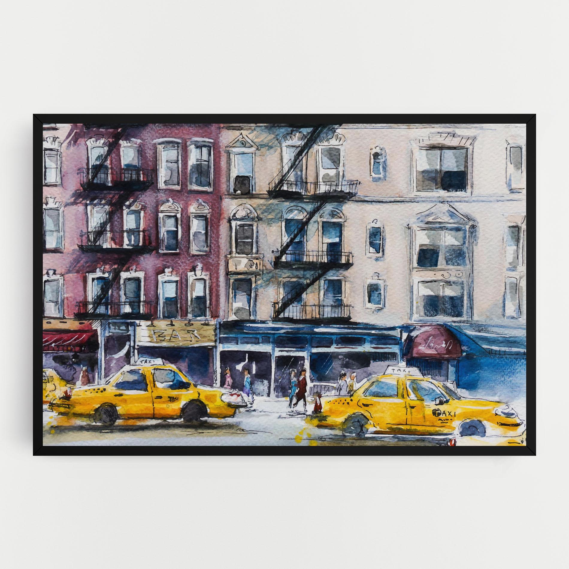 Vászonkép Newyork Taxi mockup 0