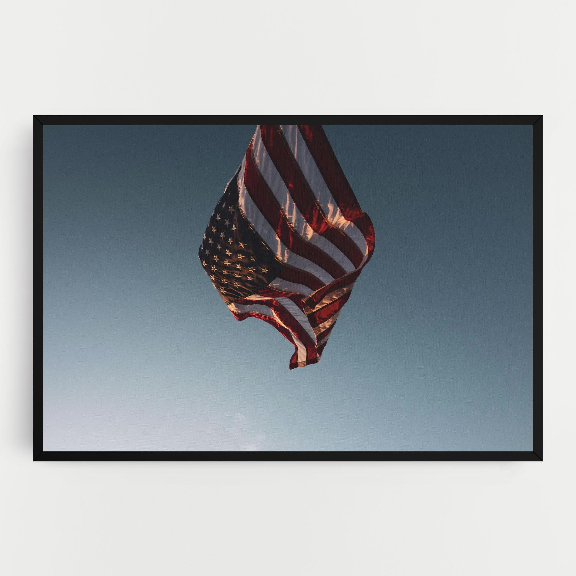 Vászonkép Usa Flag mockup 0