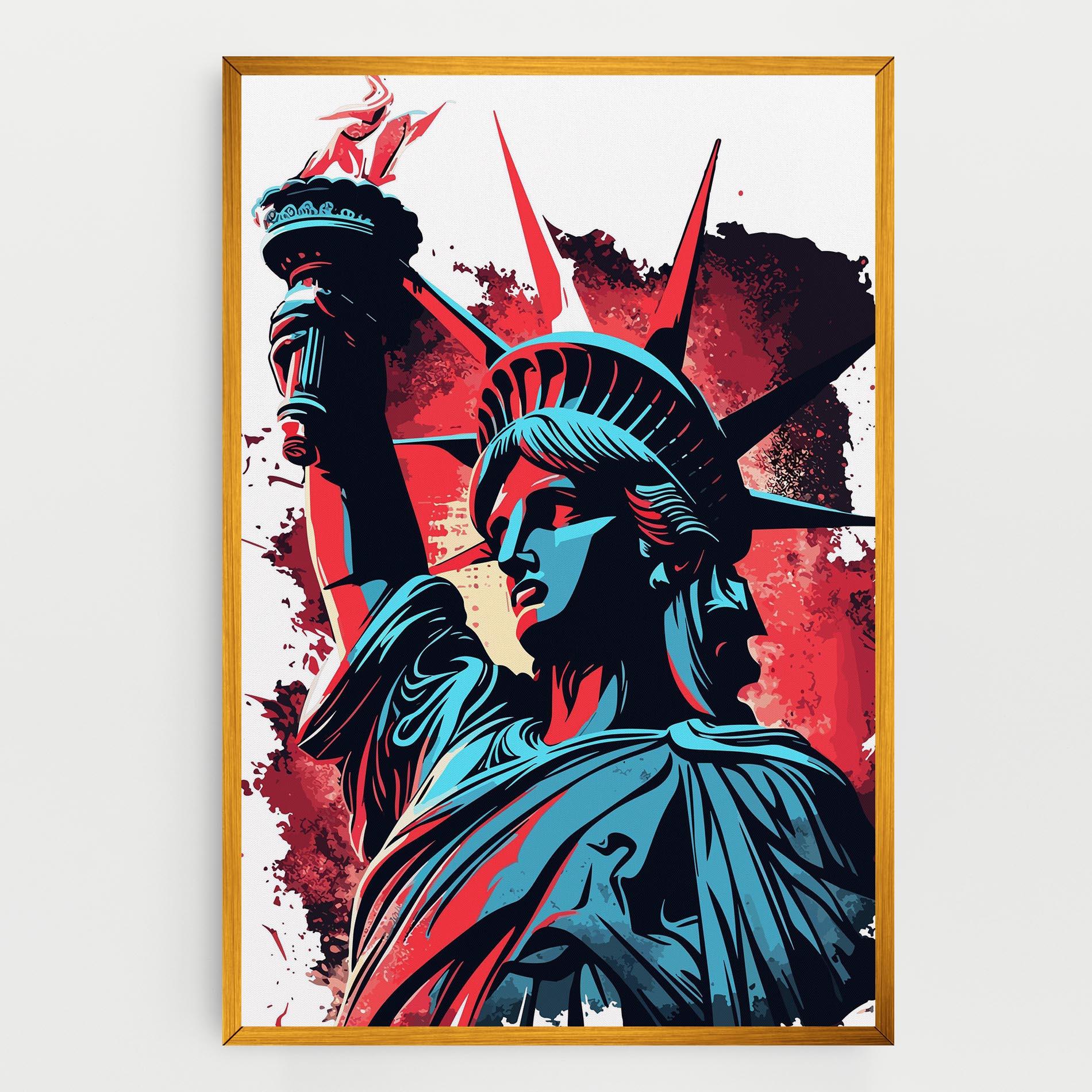 Vászonkép Liberty Statue Art mockup 0