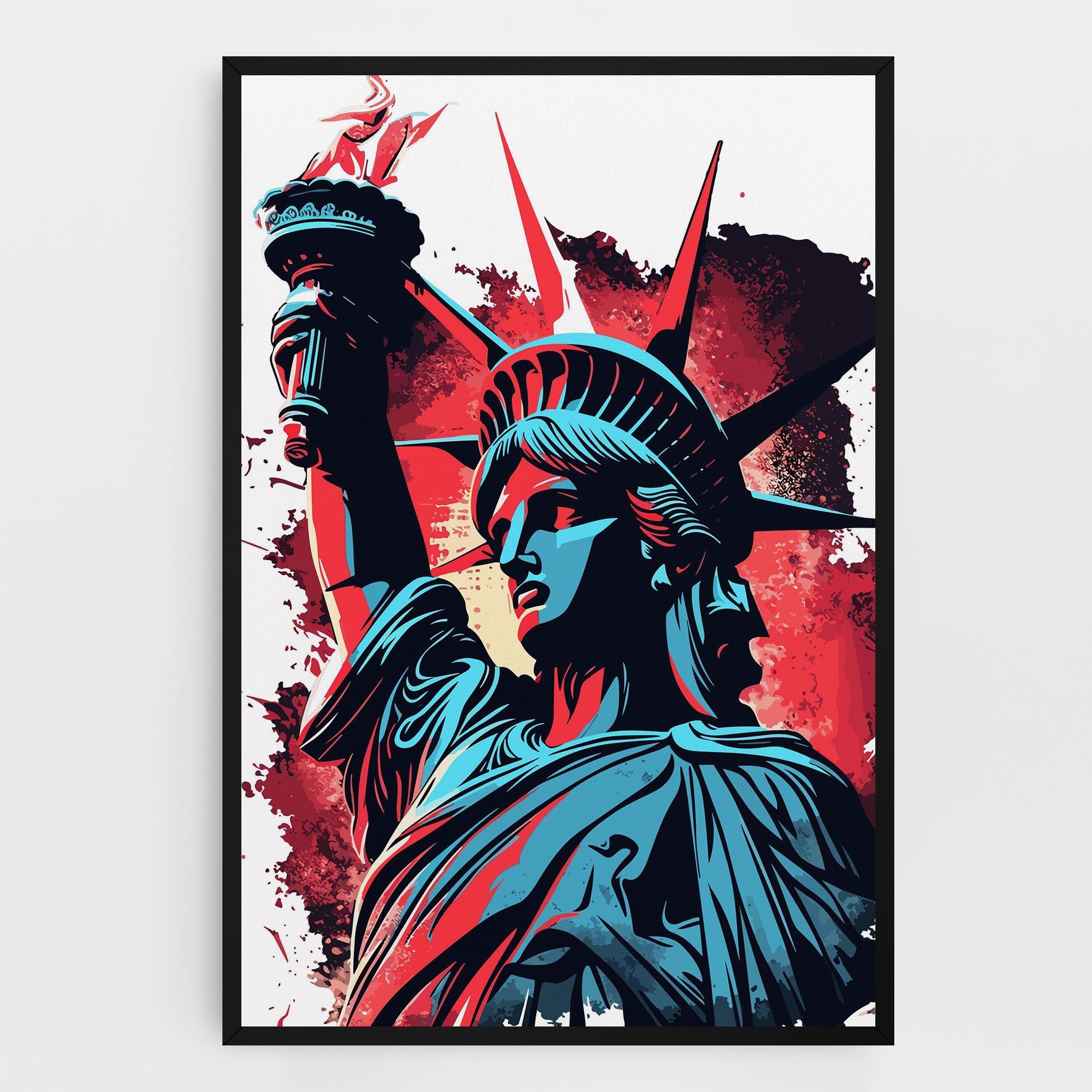 Vászonkép Liberty Statue Art mockup 0