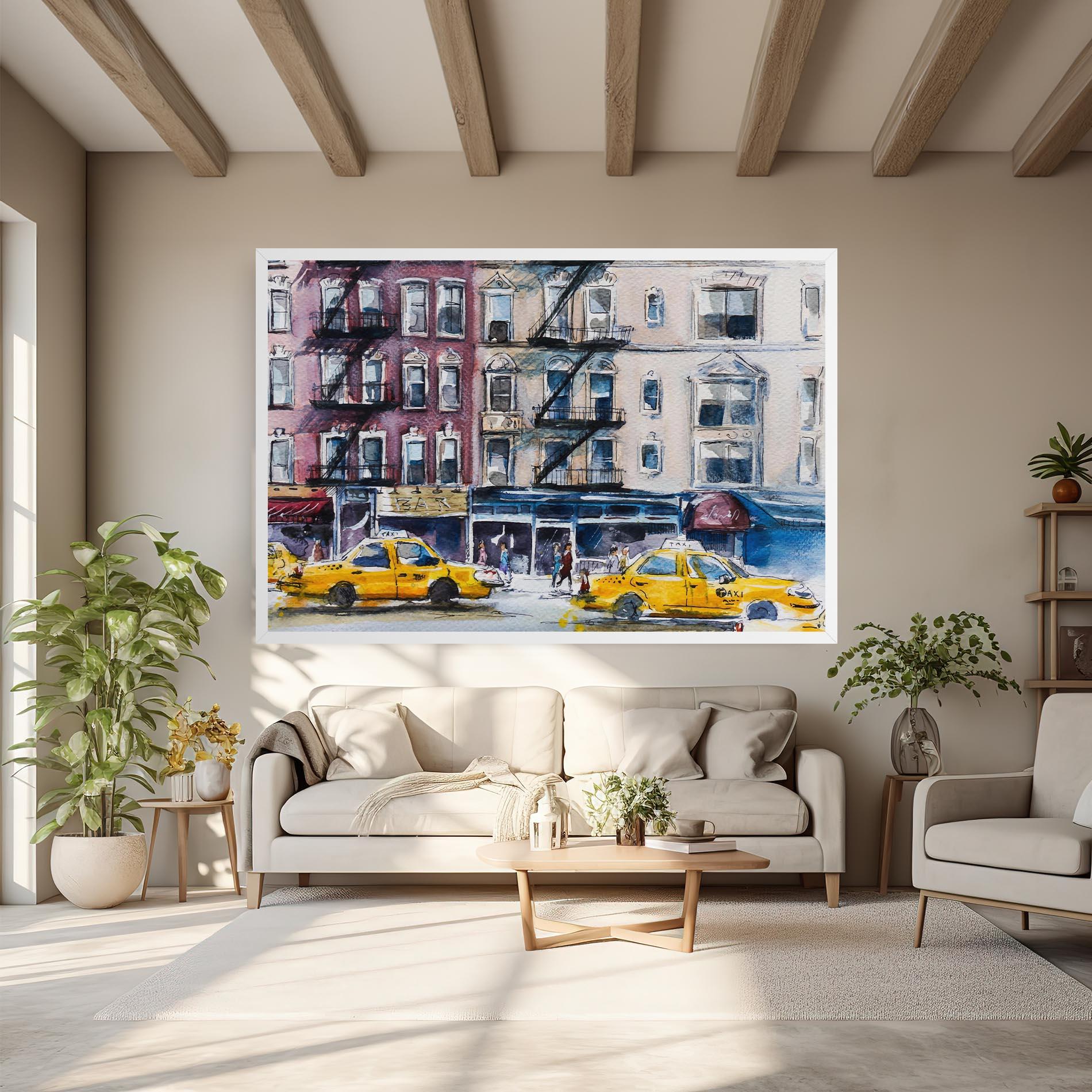Vászonkép Newyork Taxi mockup 6