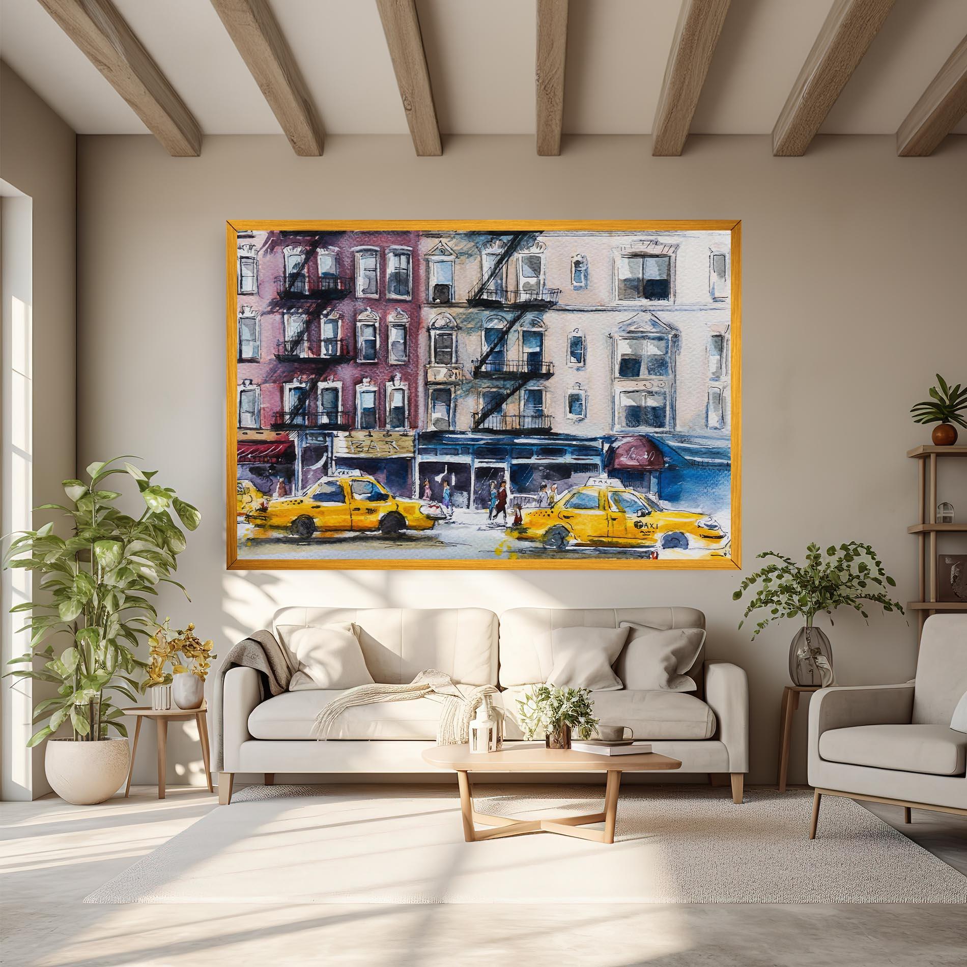 Vászonkép Newyork Taxi mockup 6