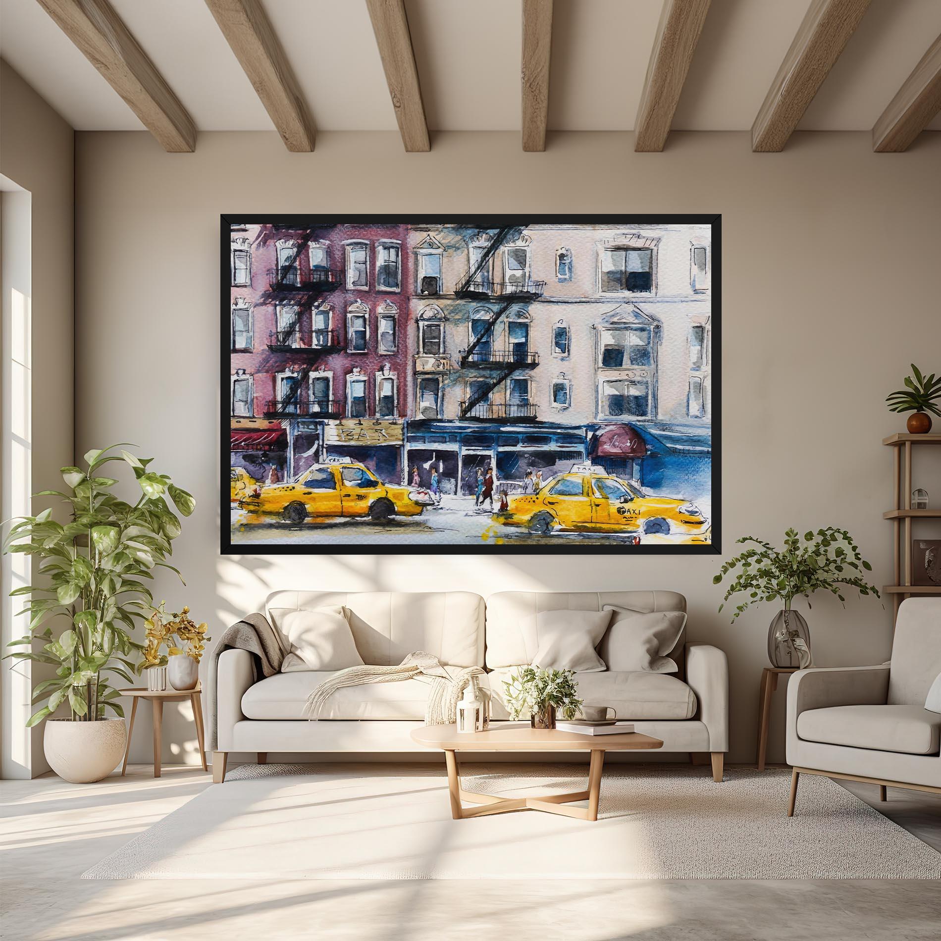 Vászonkép Newyork Taxi mockup 6