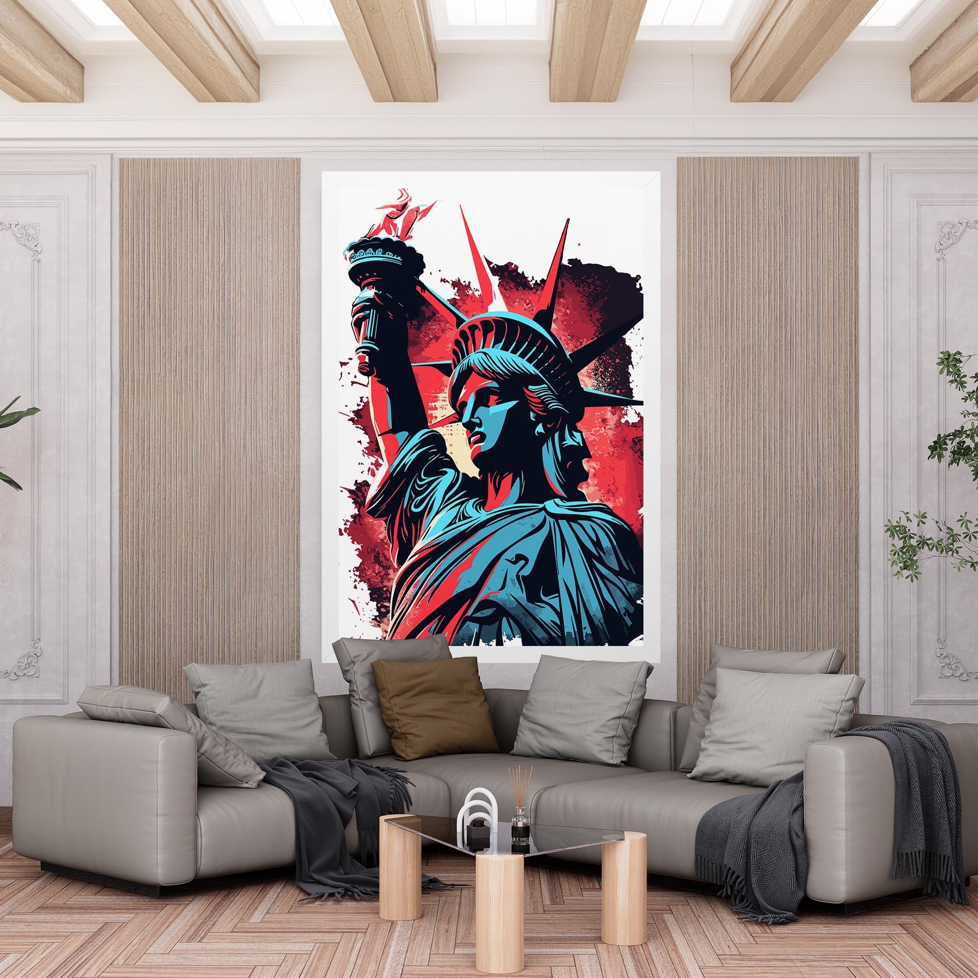 Vászonkép Liberty Statue Art mockup 6