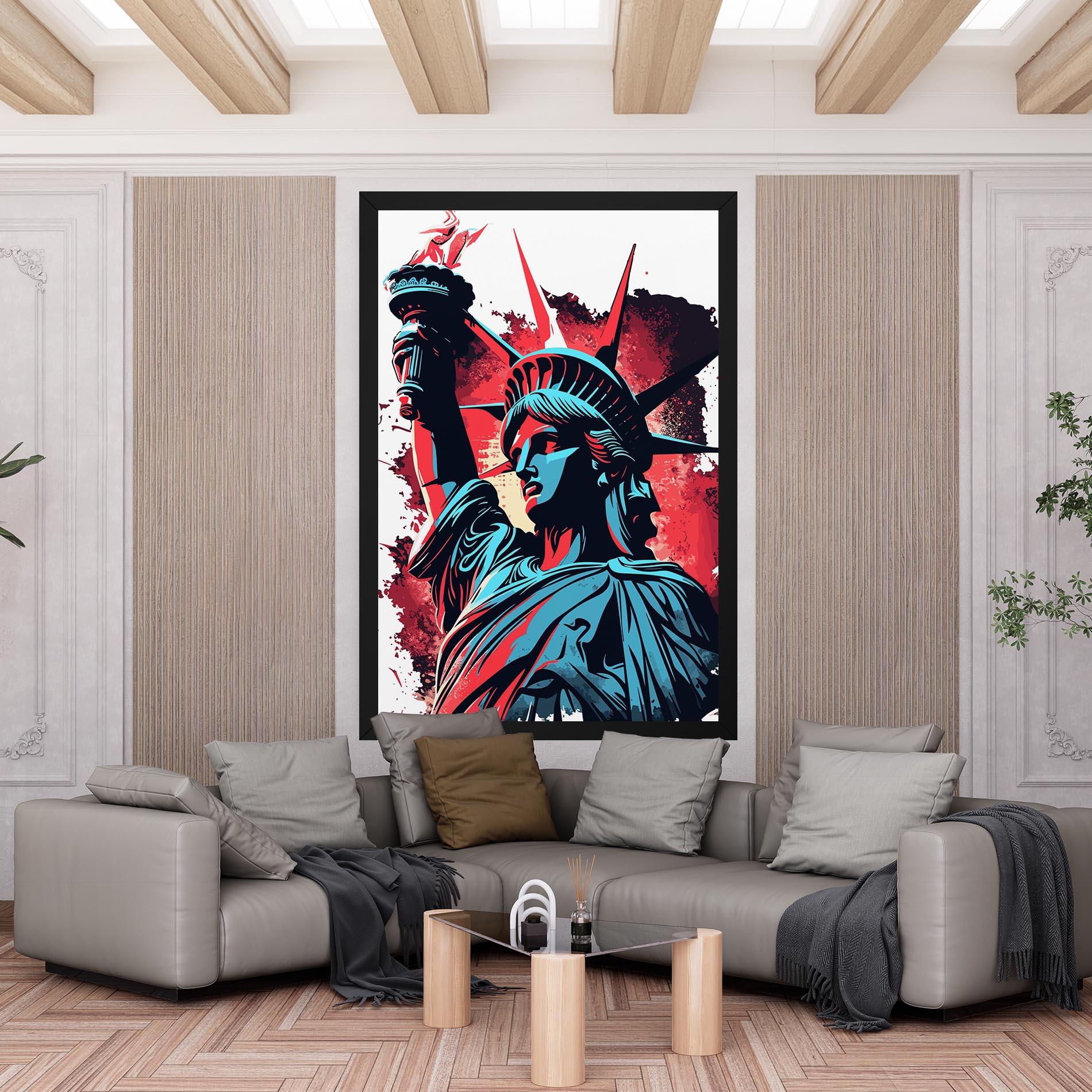 Vászonkép Liberty Statue Art mockup 6