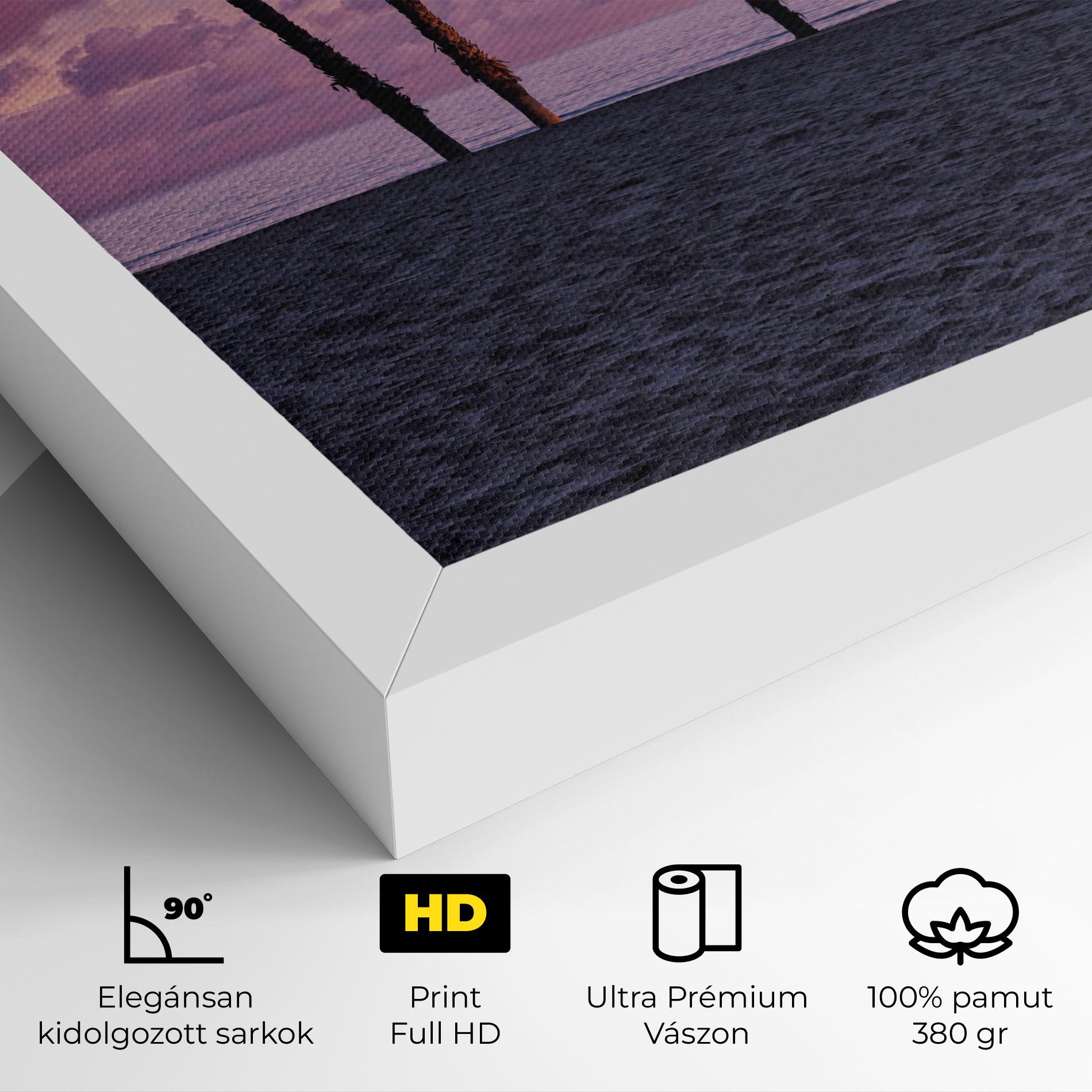 Vászonkép Palm Trees Beach mockup 4