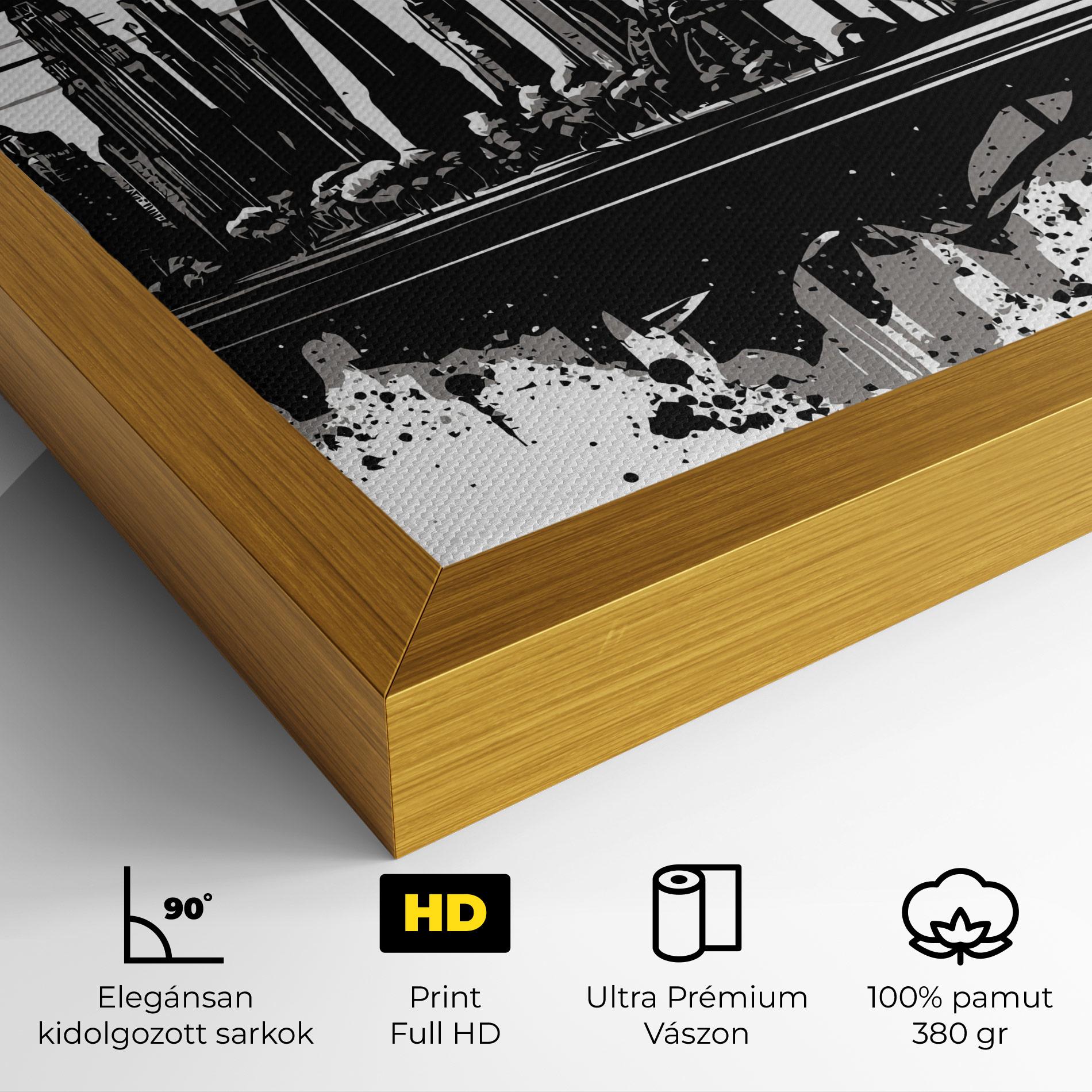 Vászonkép Black Ink City mockup 4