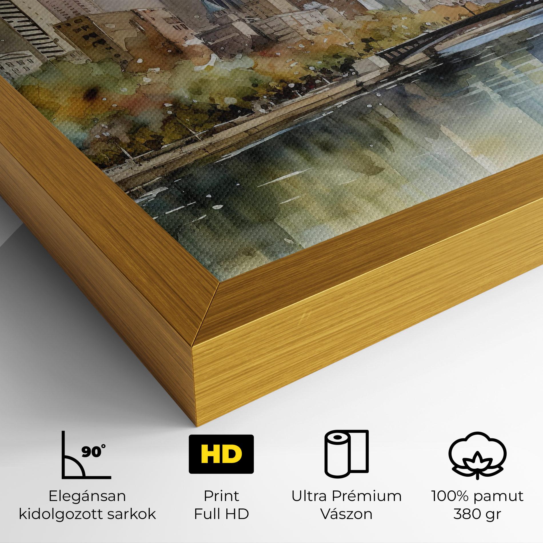 Vászonkép City Skyline Painting mockup 4