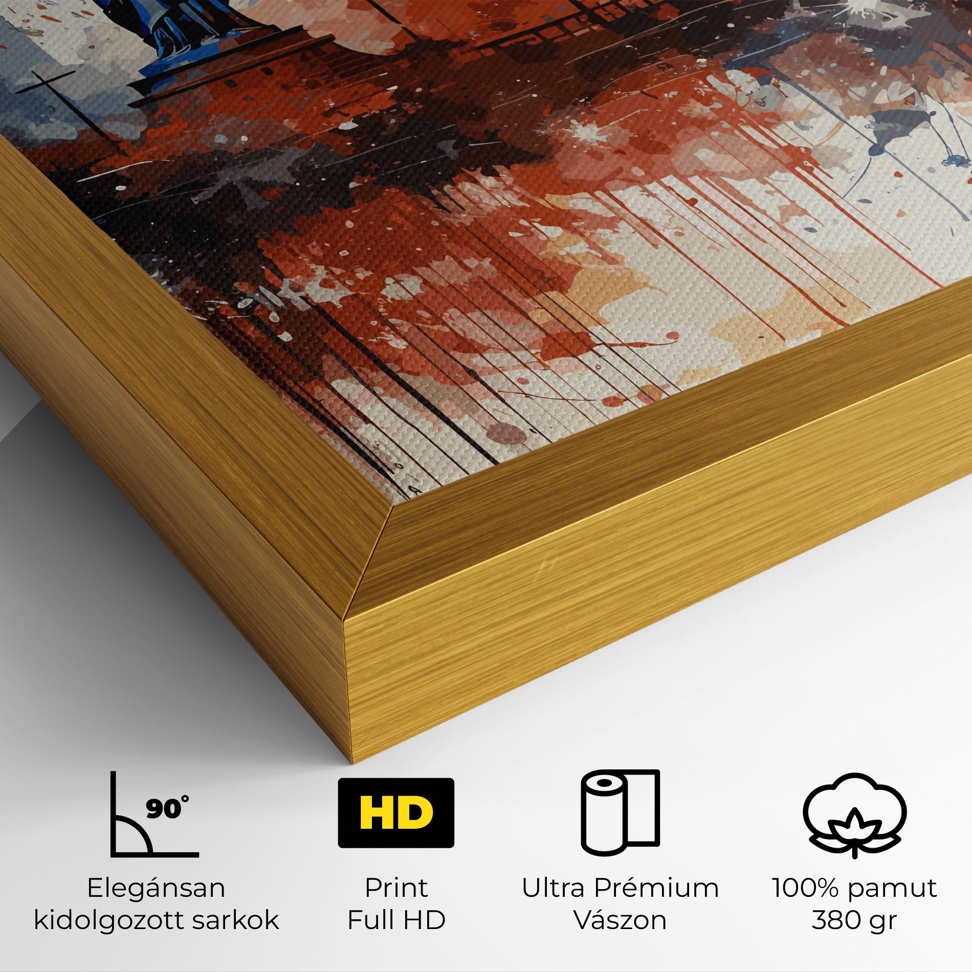 Vászonkép Red Blue Liberty Statue mockup 4