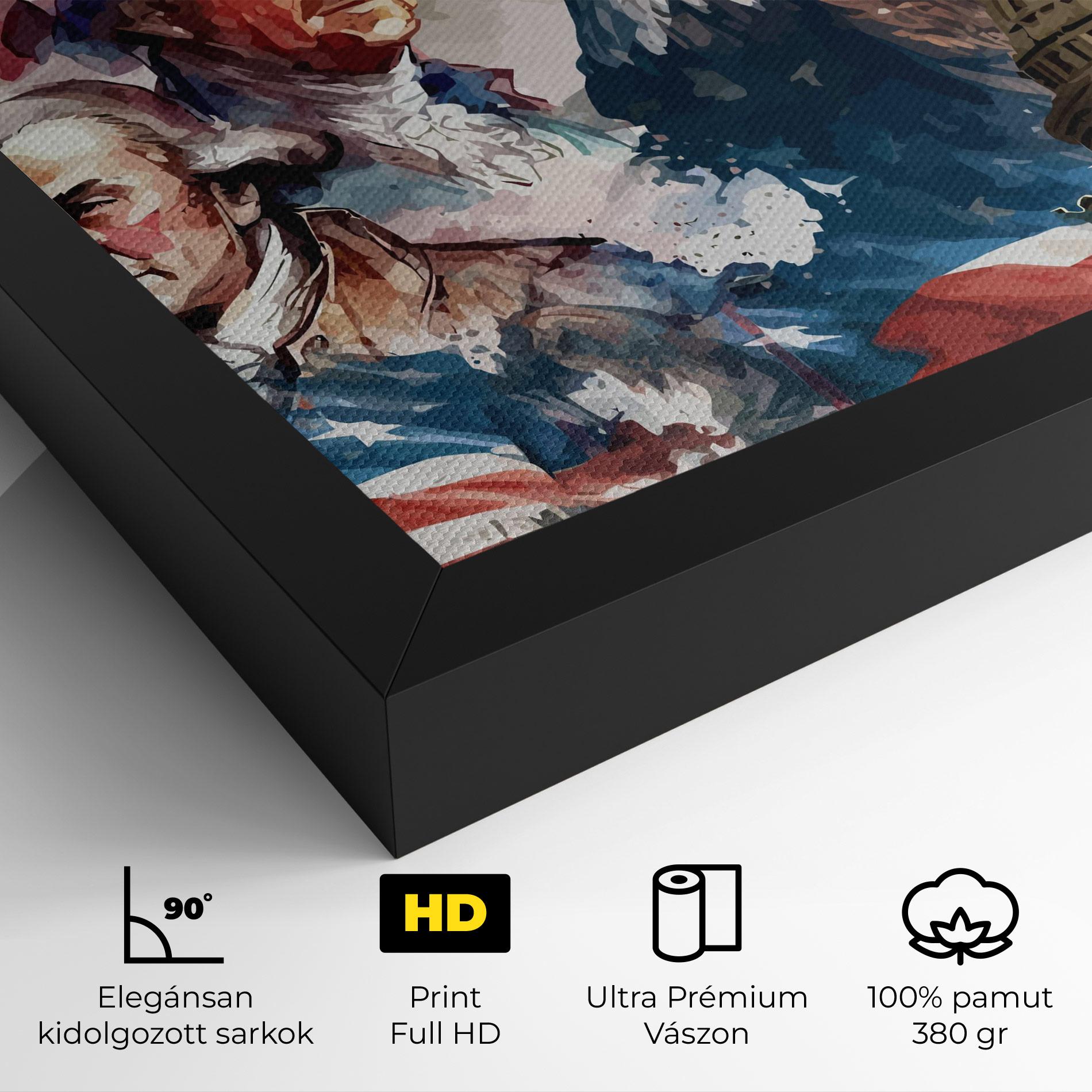 Vászonkép American Flag Art mockup 4