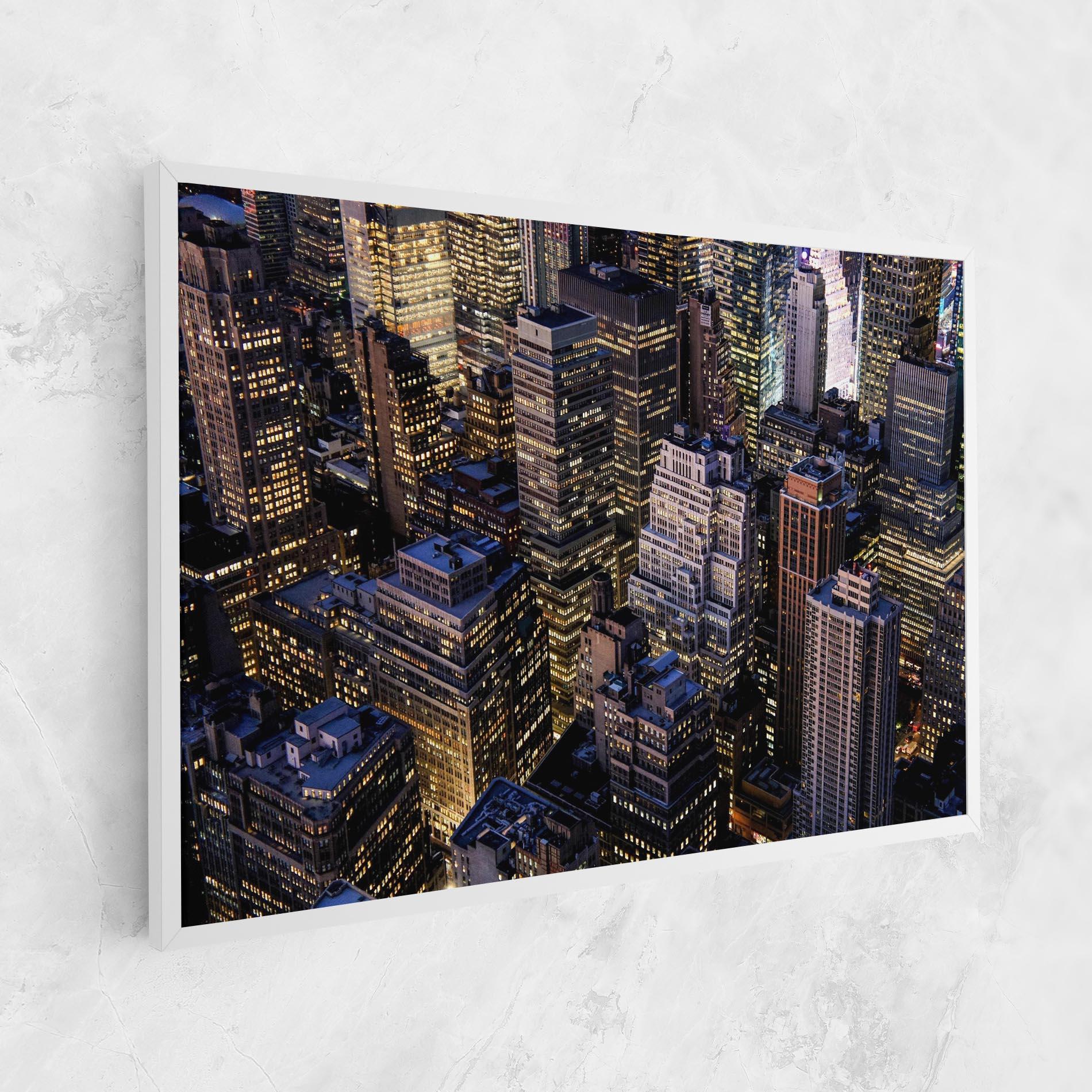 Vászonkép Blue Gold Skylines mockup 1