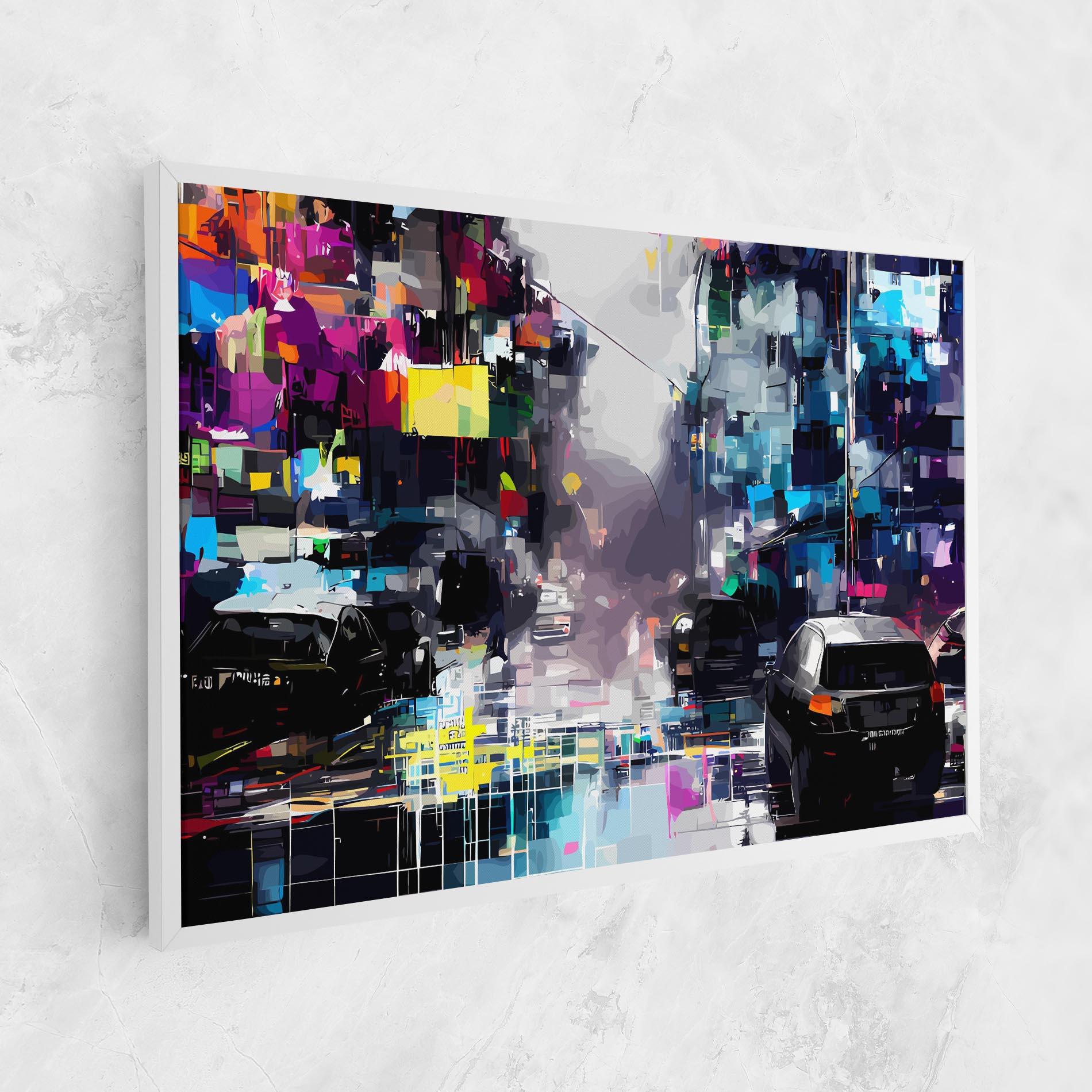 Vászonkép Grunge City Street mockup 1