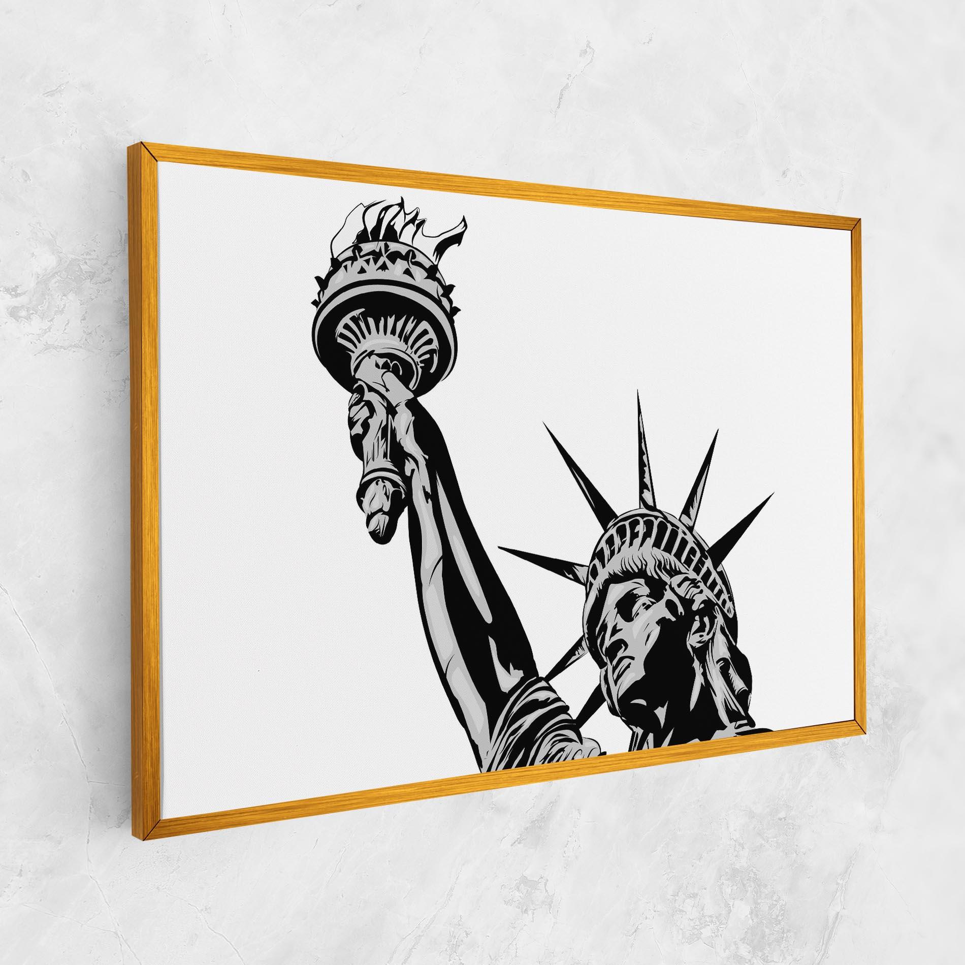 Vászonkép Liberty Statue Head mockup 1