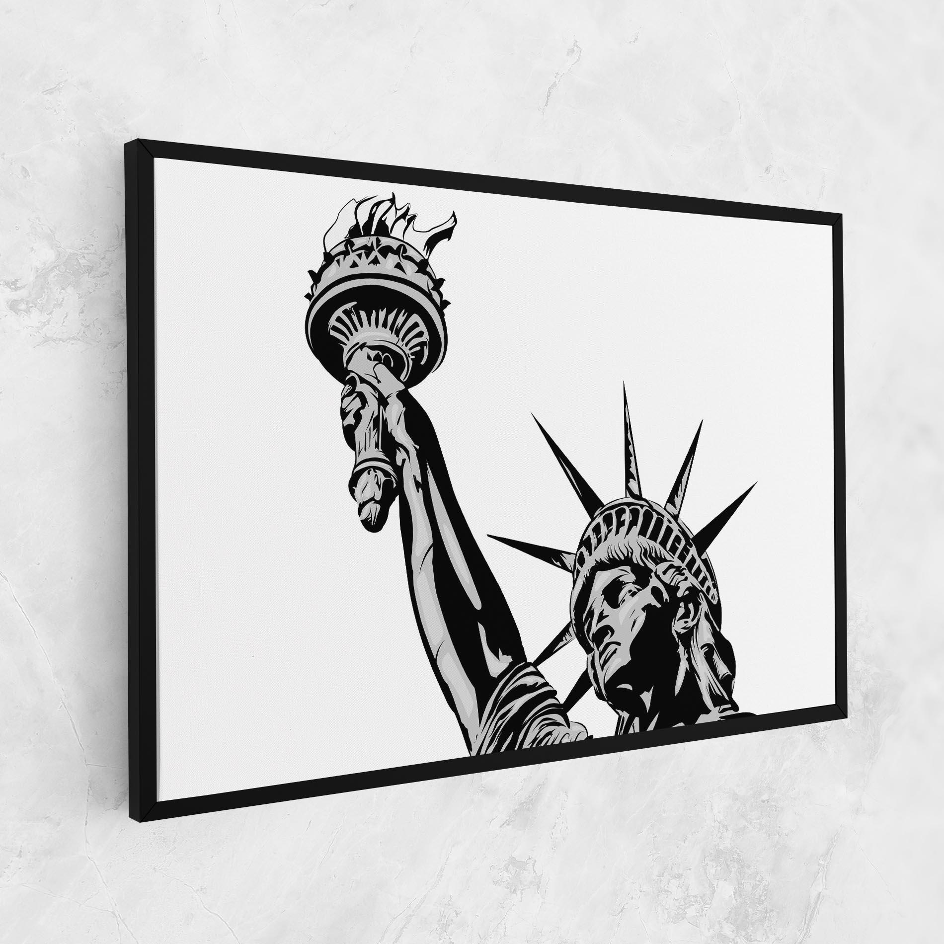 Vászonkép Liberty Statue Head mockup 1