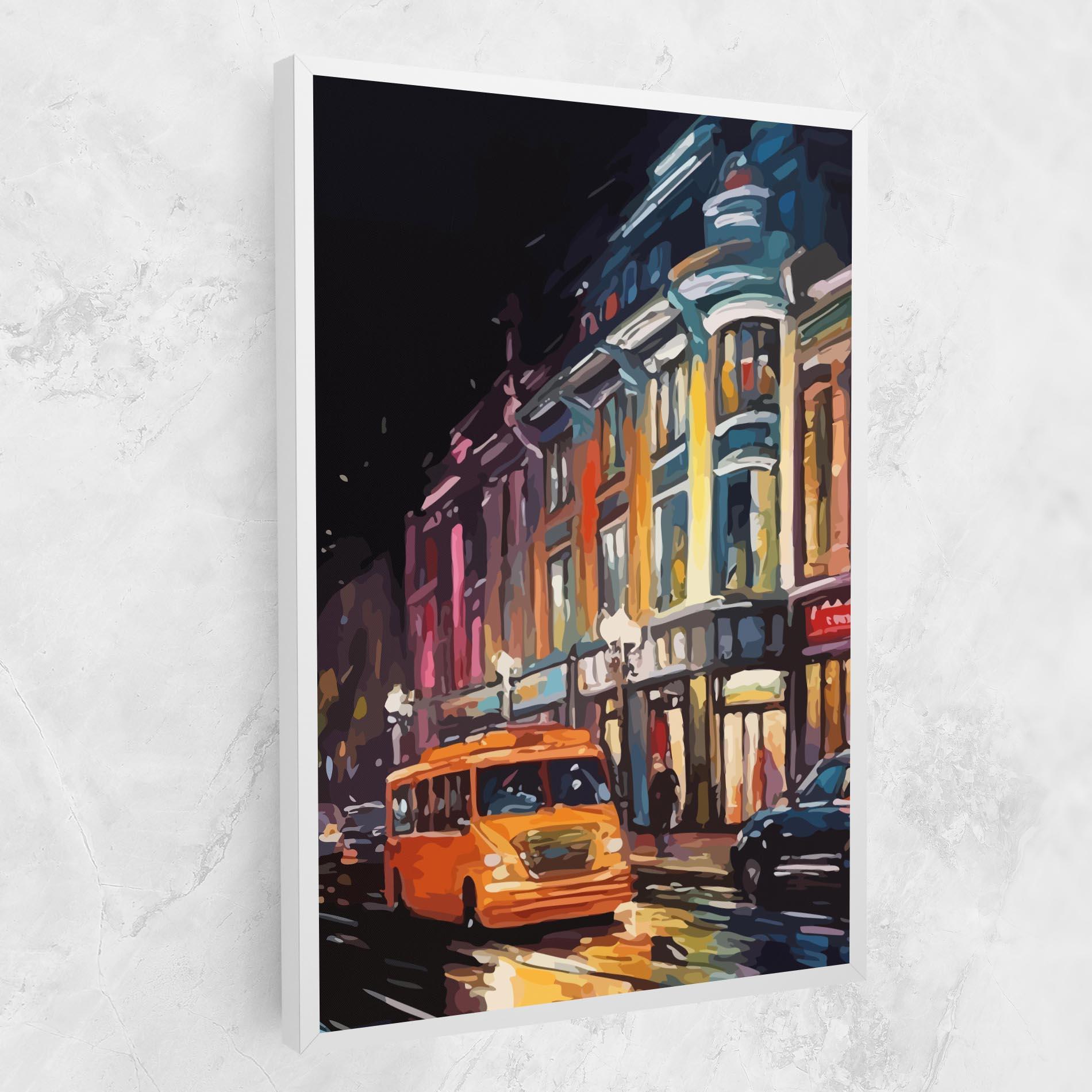 Vászonkép Yellow Car City Art mockup 1