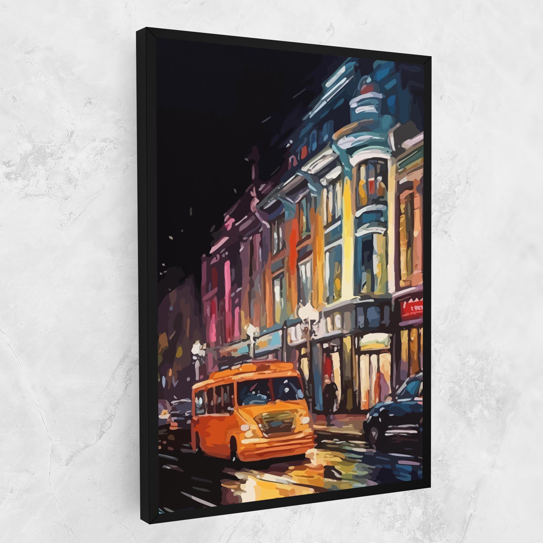 Vászonkép Yellow Car City Art mockup 1