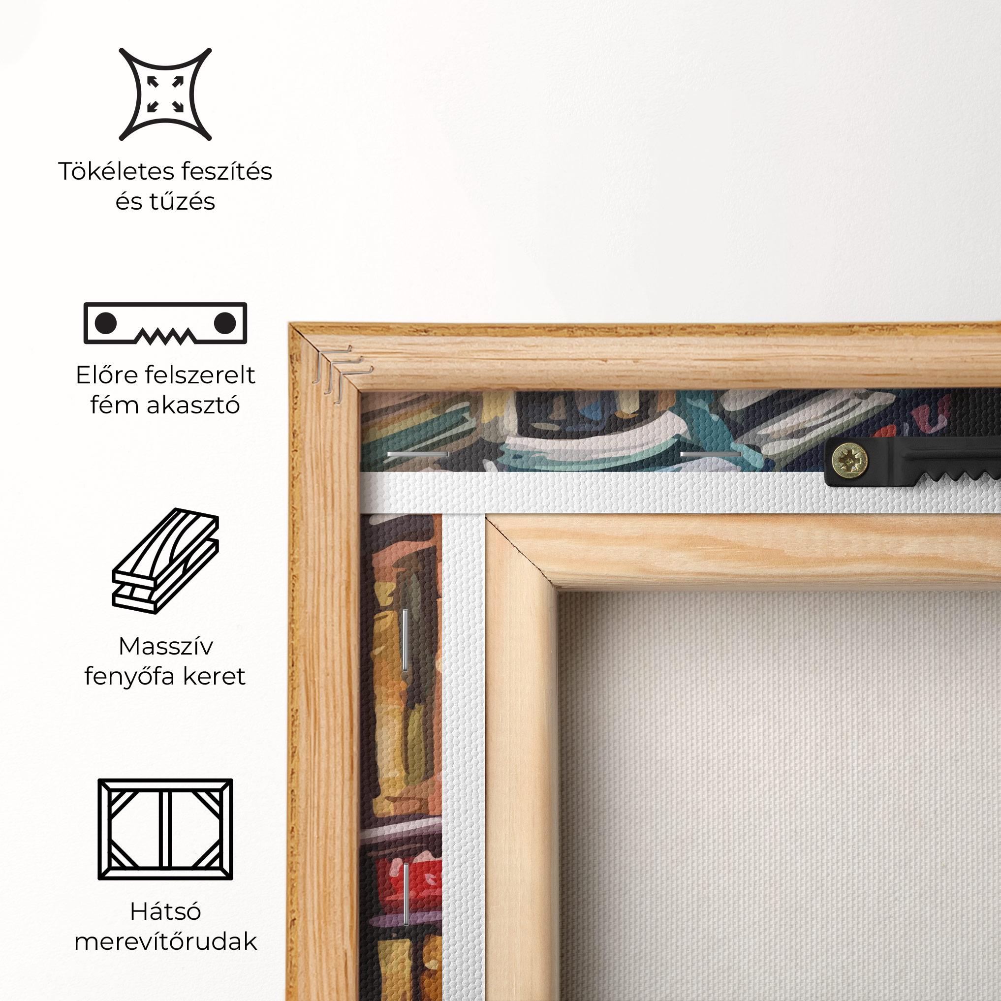 Vászonkép Yellow Car City Art mockup 5