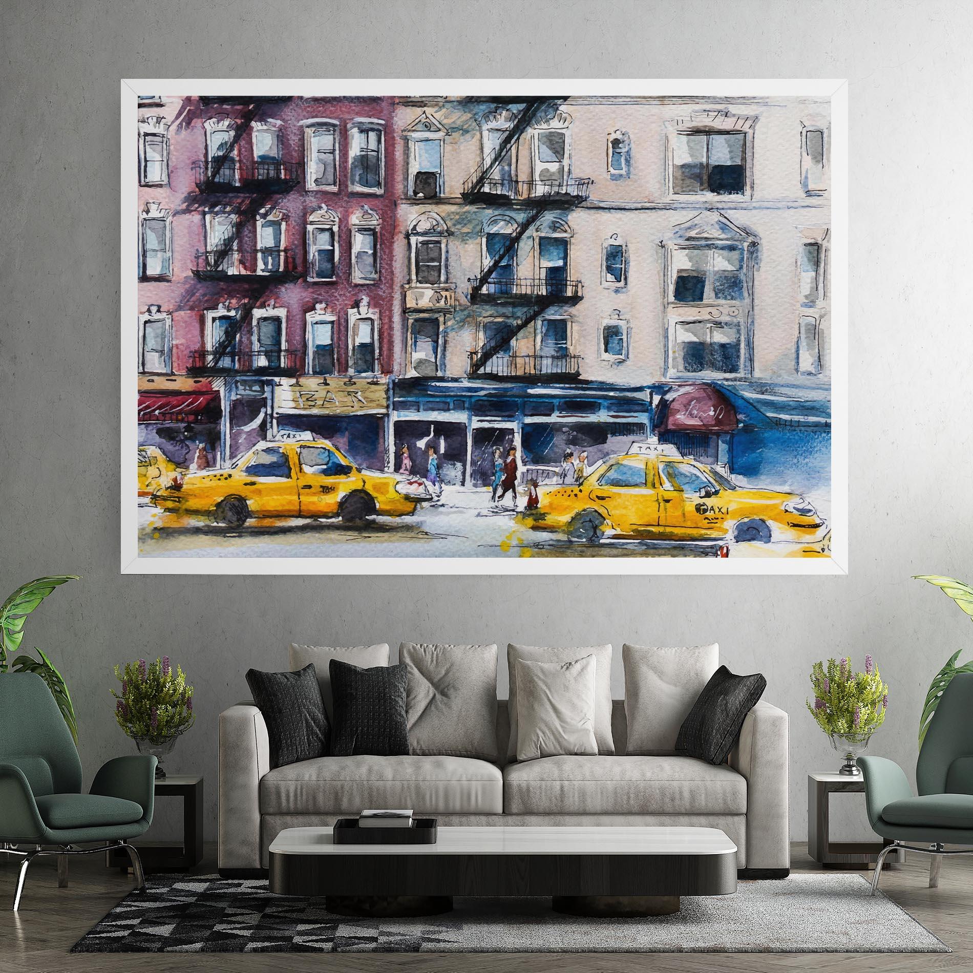 Vászonkép Newyork Taxi mockup 7