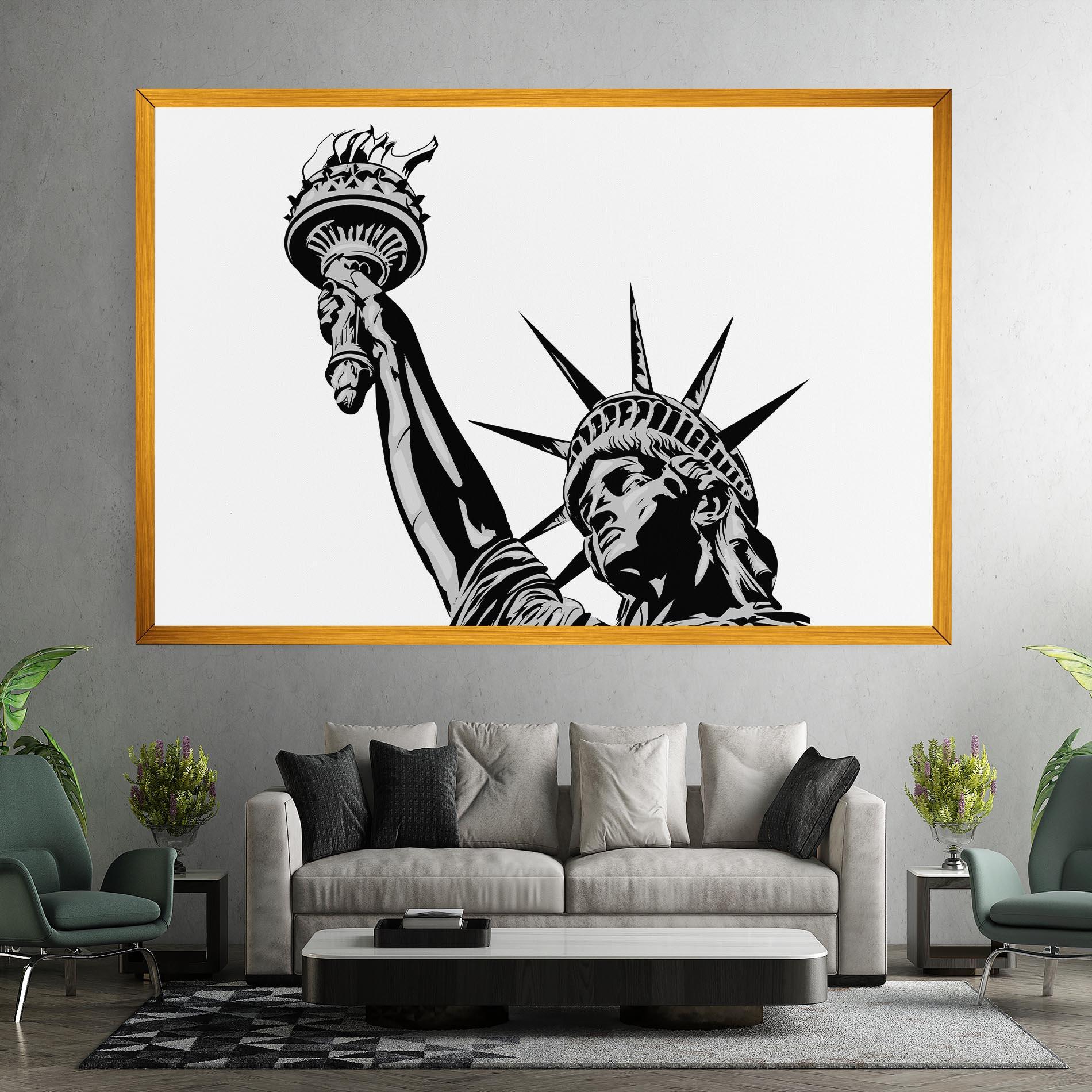 Vászonkép Liberty Statue Head mockup 7