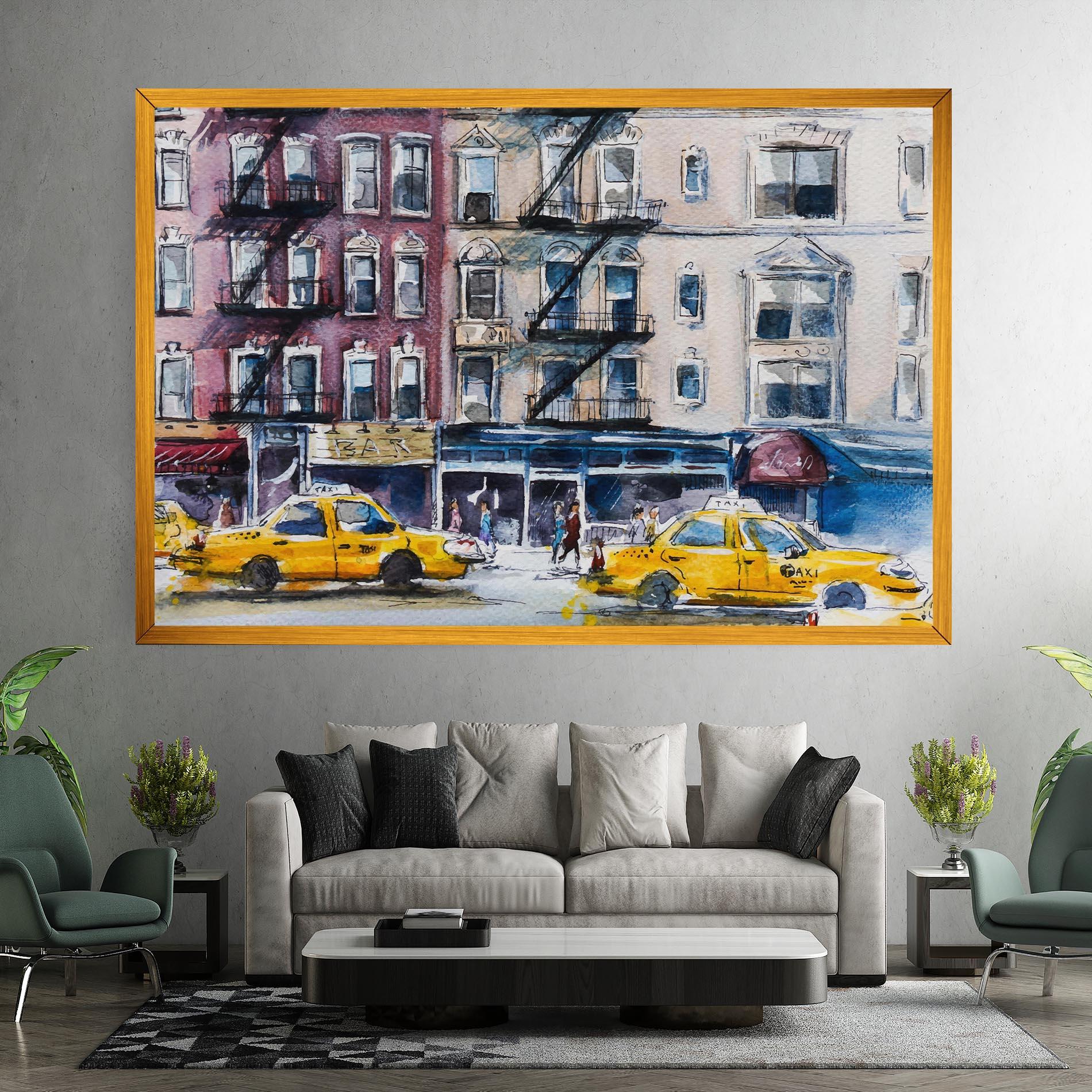 Vászonkép Newyork Taxi mockup 7