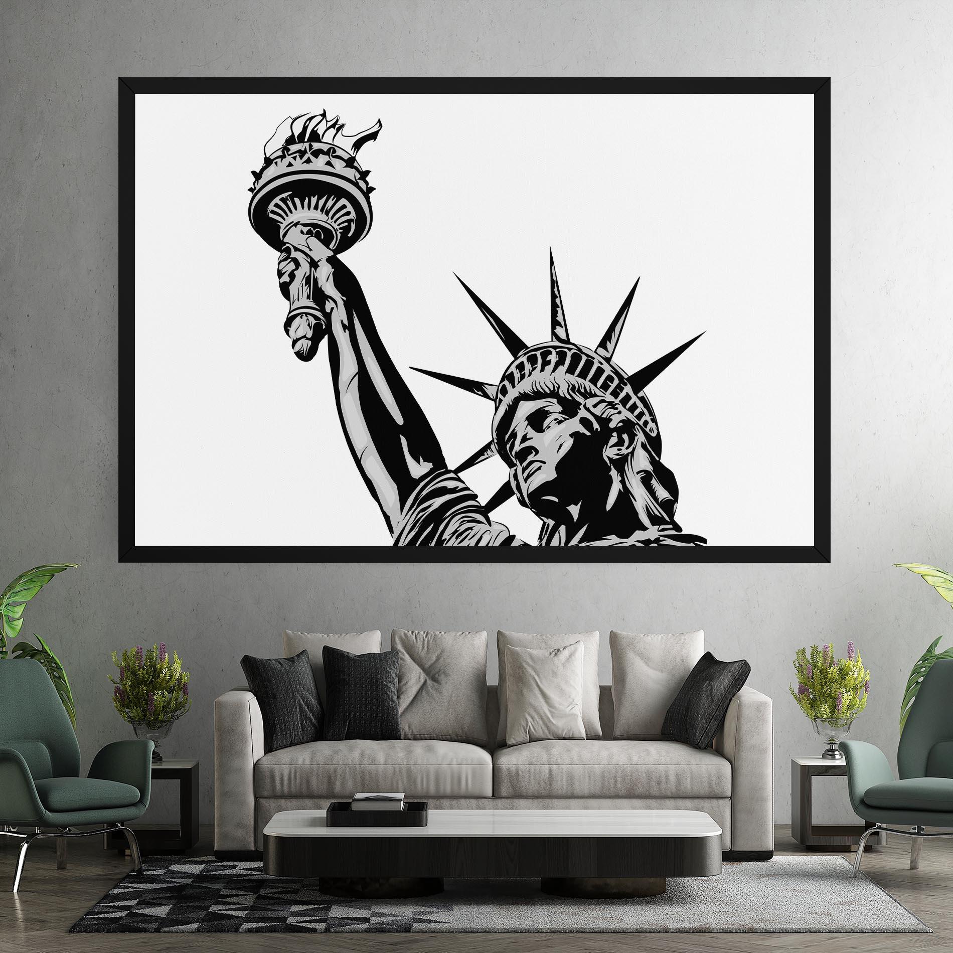 Vászonkép Liberty Statue Head mockup 7