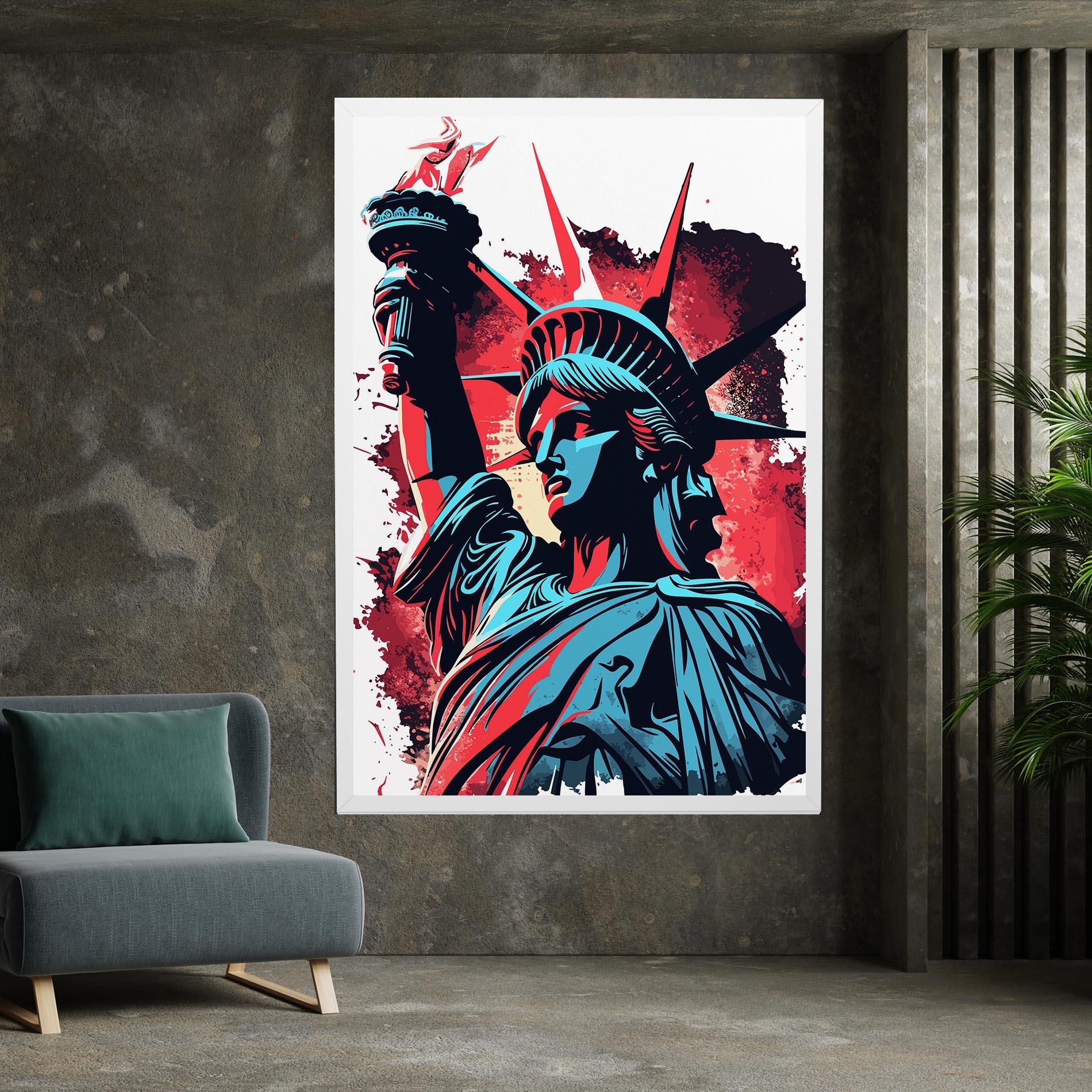 Vászonkép Liberty Statue Art mockup 7