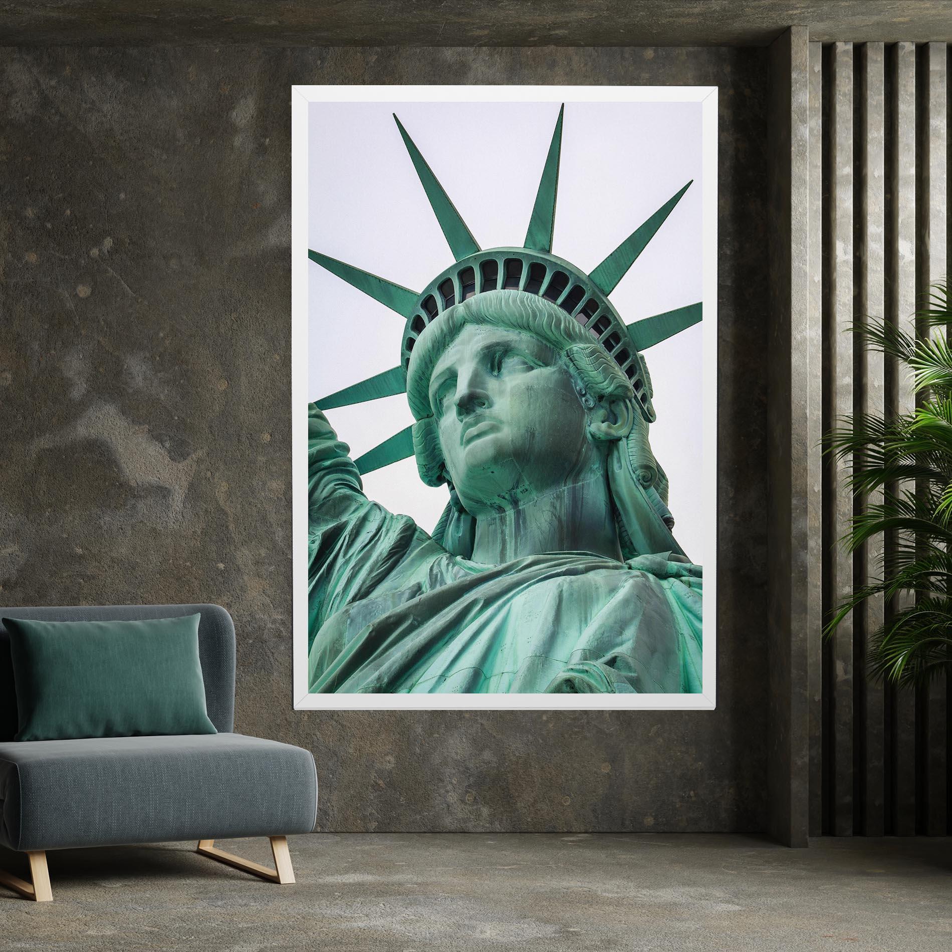 Vászonkép Statue Of Liberty Head mockup 7
