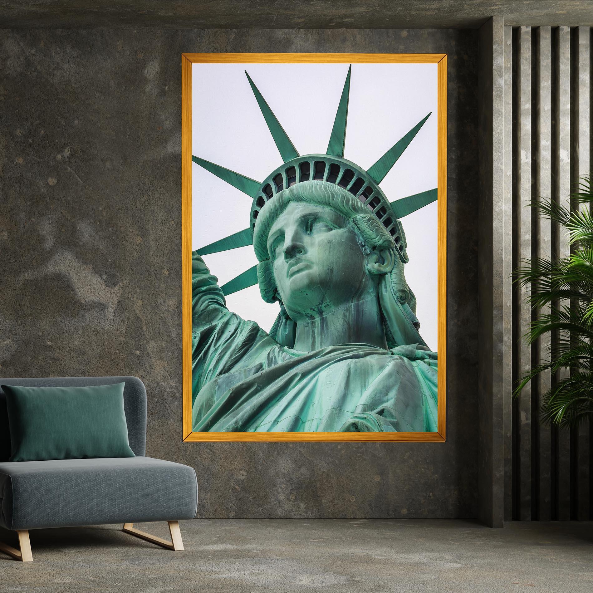 Vászonkép Statue Of Liberty Head mockup 7