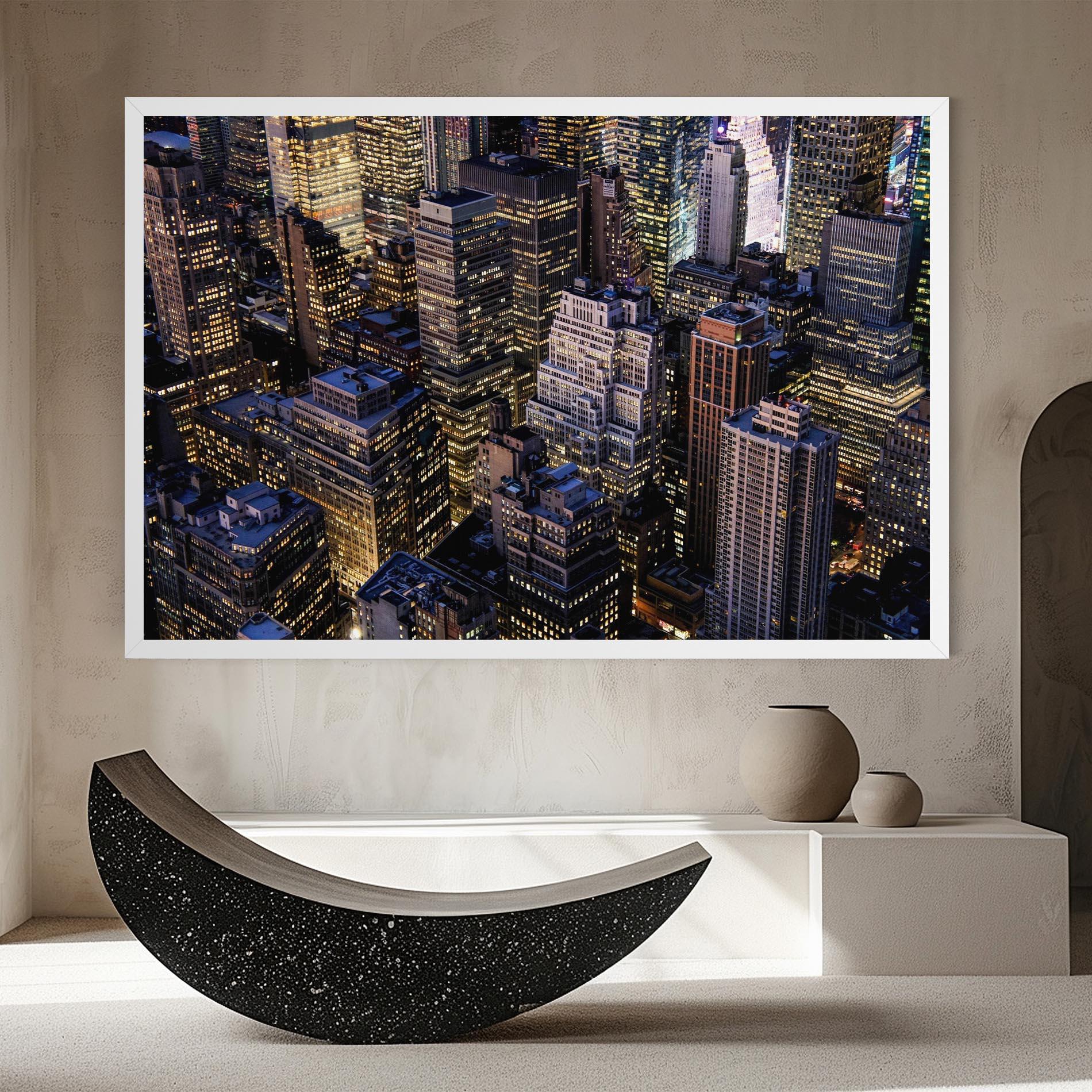 Vászonkép Blue Gold Skylines mockup 8