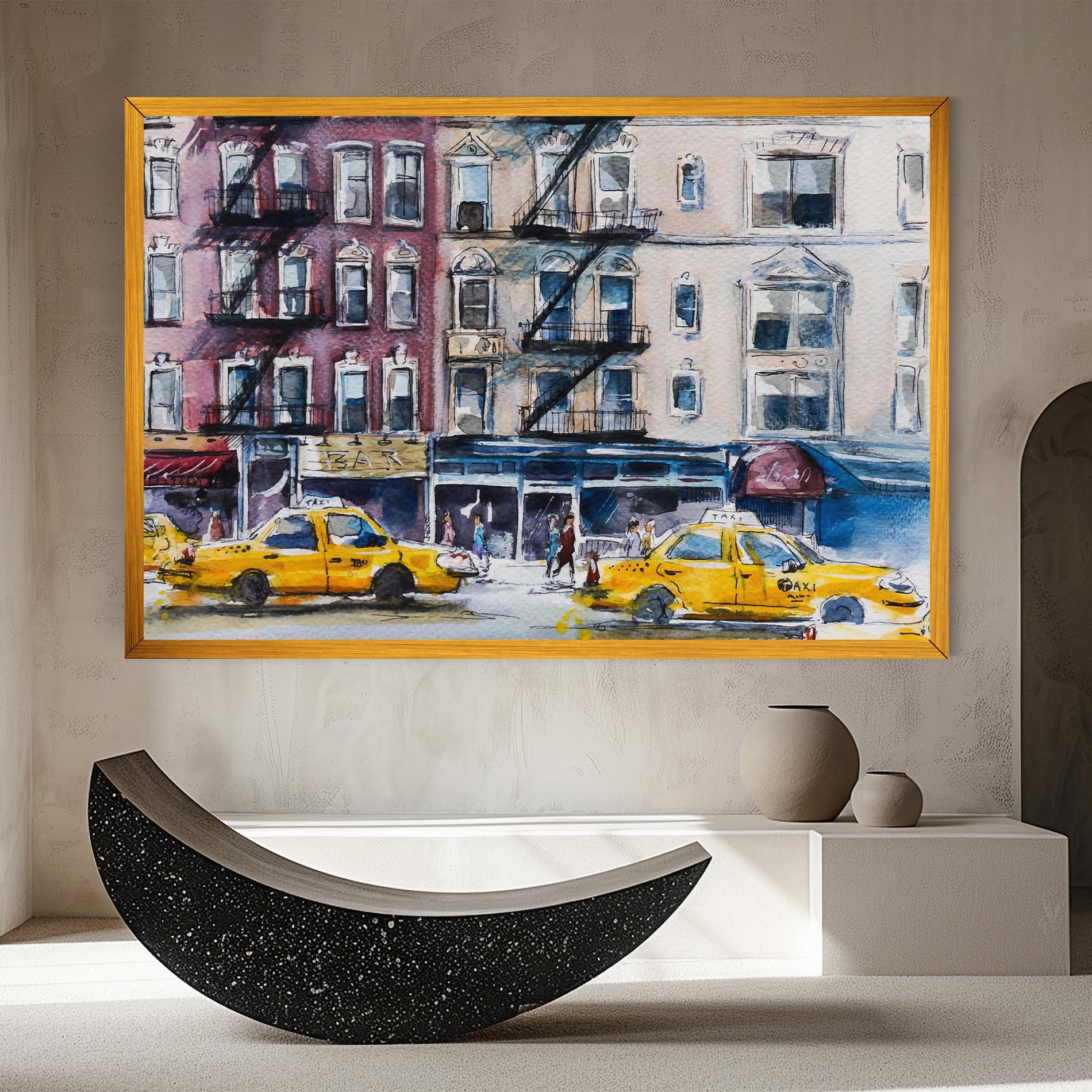Vászonkép Newyork Taxi mockup 8