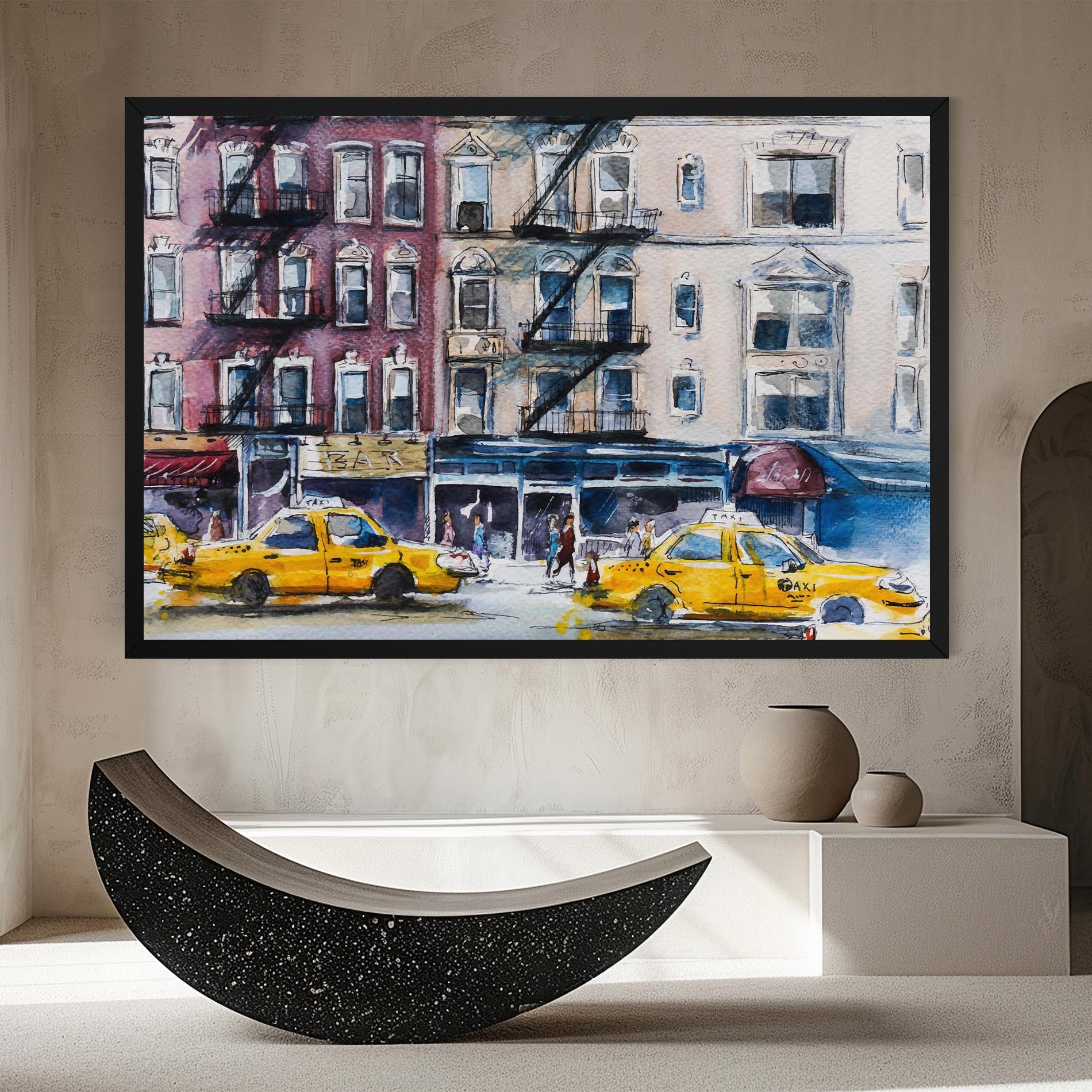 Vászonkép Newyork Taxi mockup 8