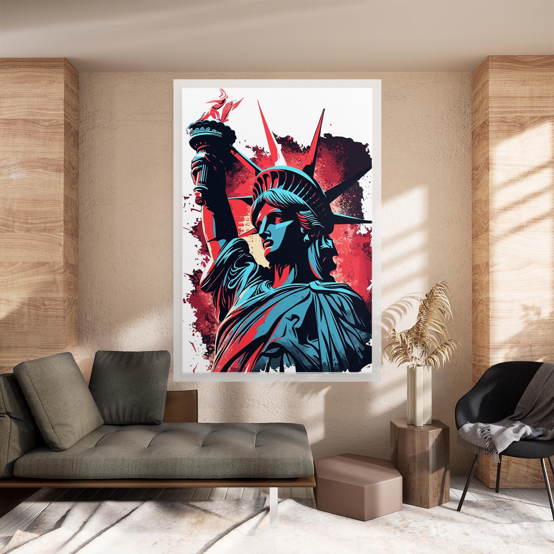 Vászonkép Liberty Statue Art mockup 8
