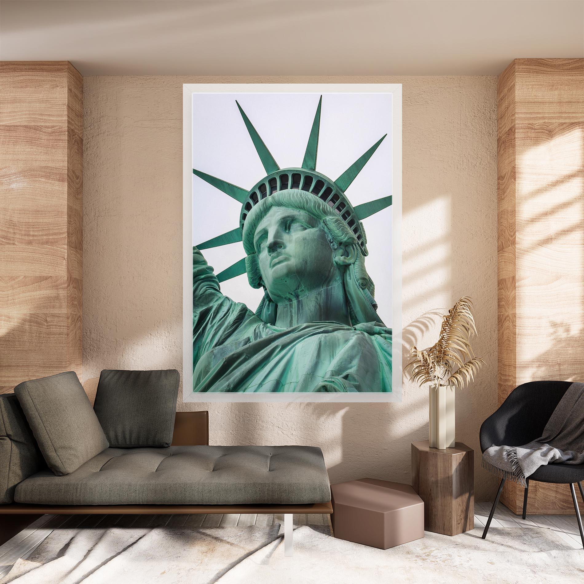 Vászonkép Statue Of Liberty Head mockup 8