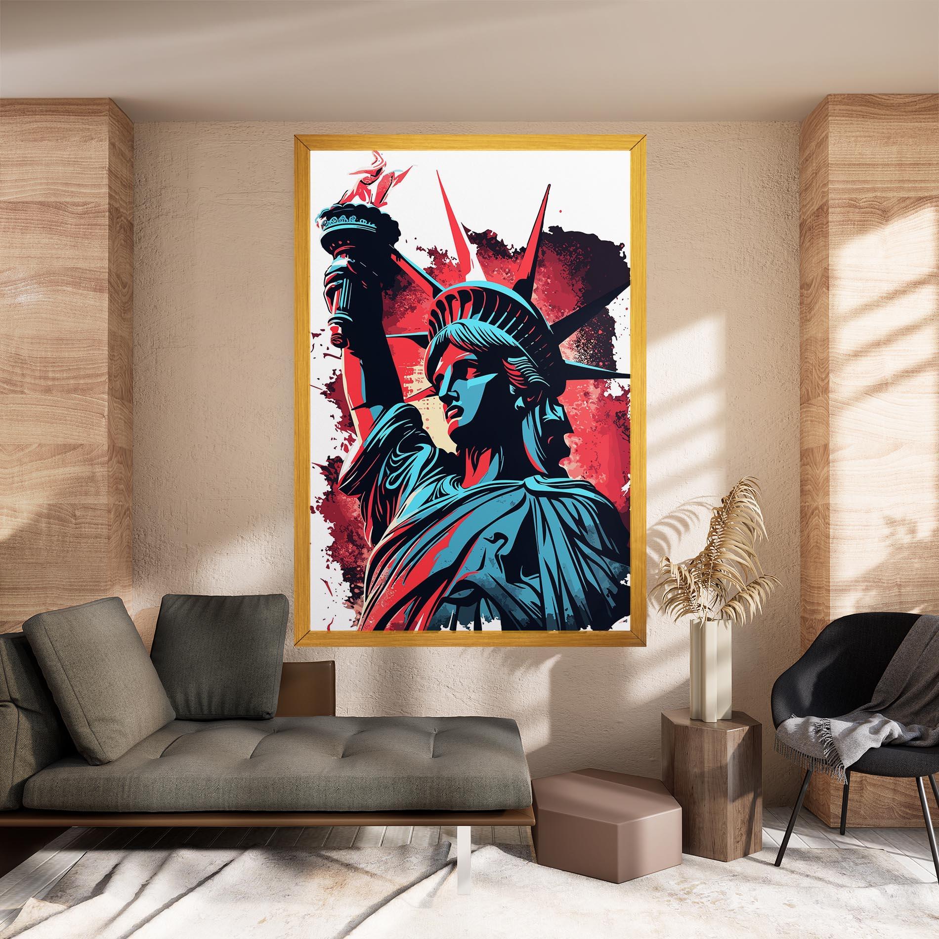 Vászonkép Liberty Statue Art mockup 8
