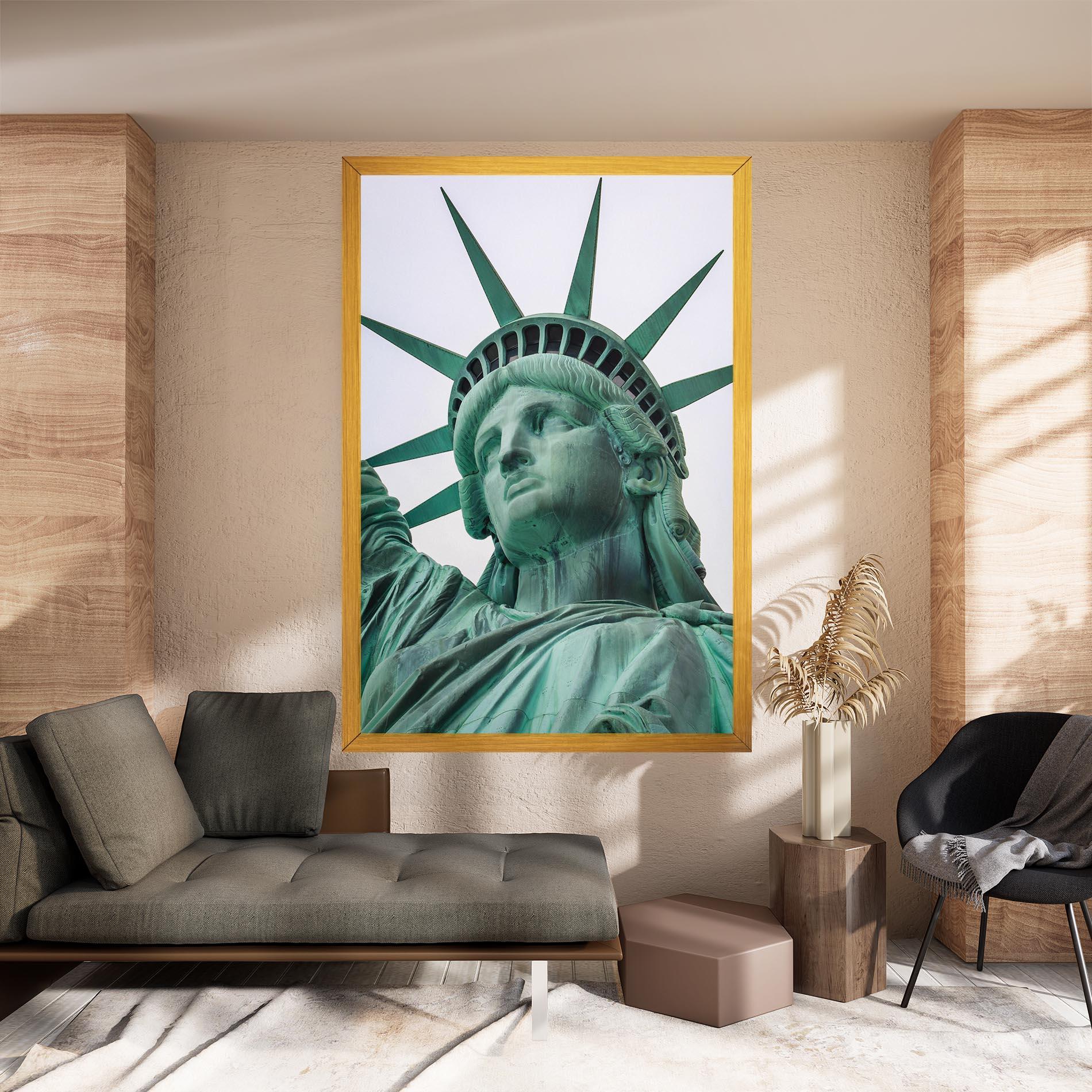 Vászonkép Statue Of Liberty Head mockup 8