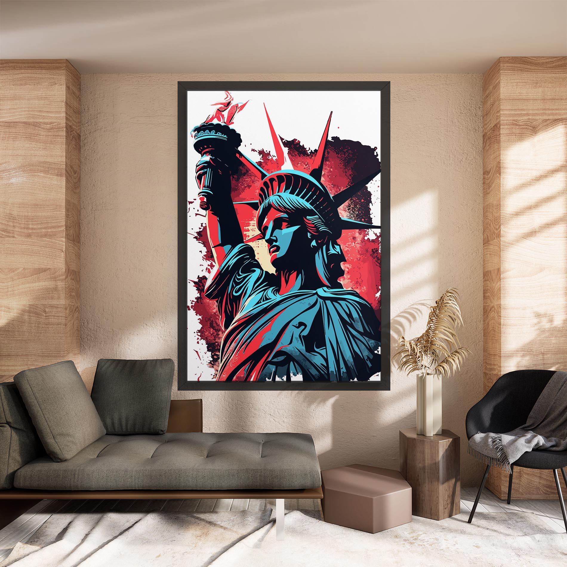 Vászonkép Liberty Statue Art mockup 8