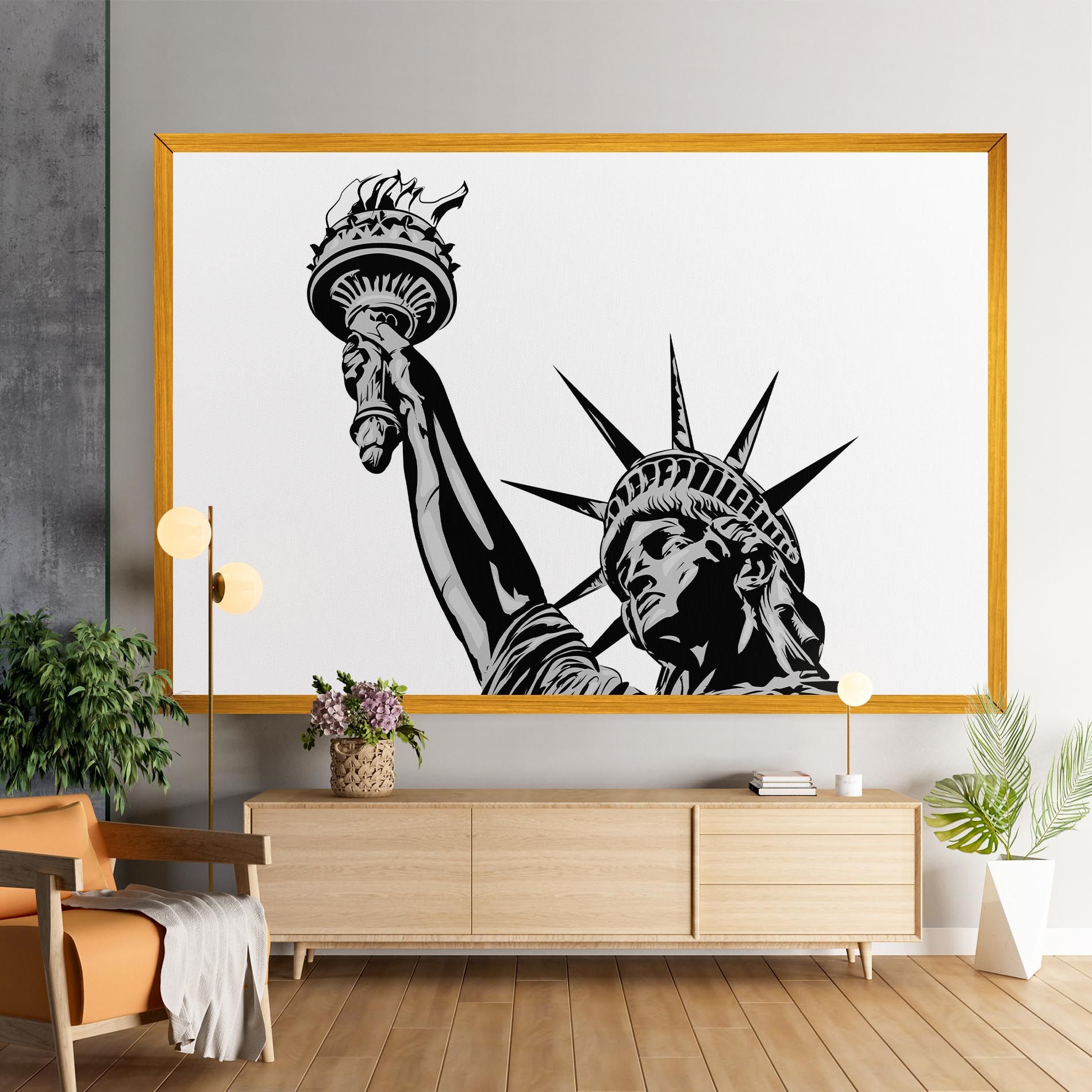 Liberty Statue Head mockup 9