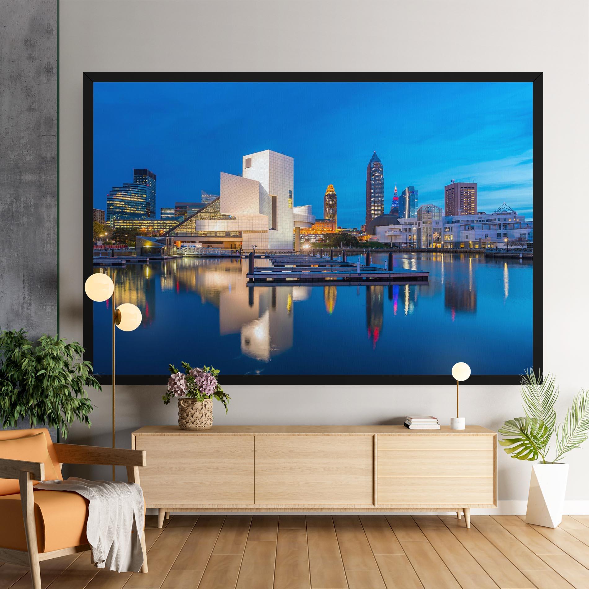 Vászonkép Lakefront Ohio Usa mockup 9