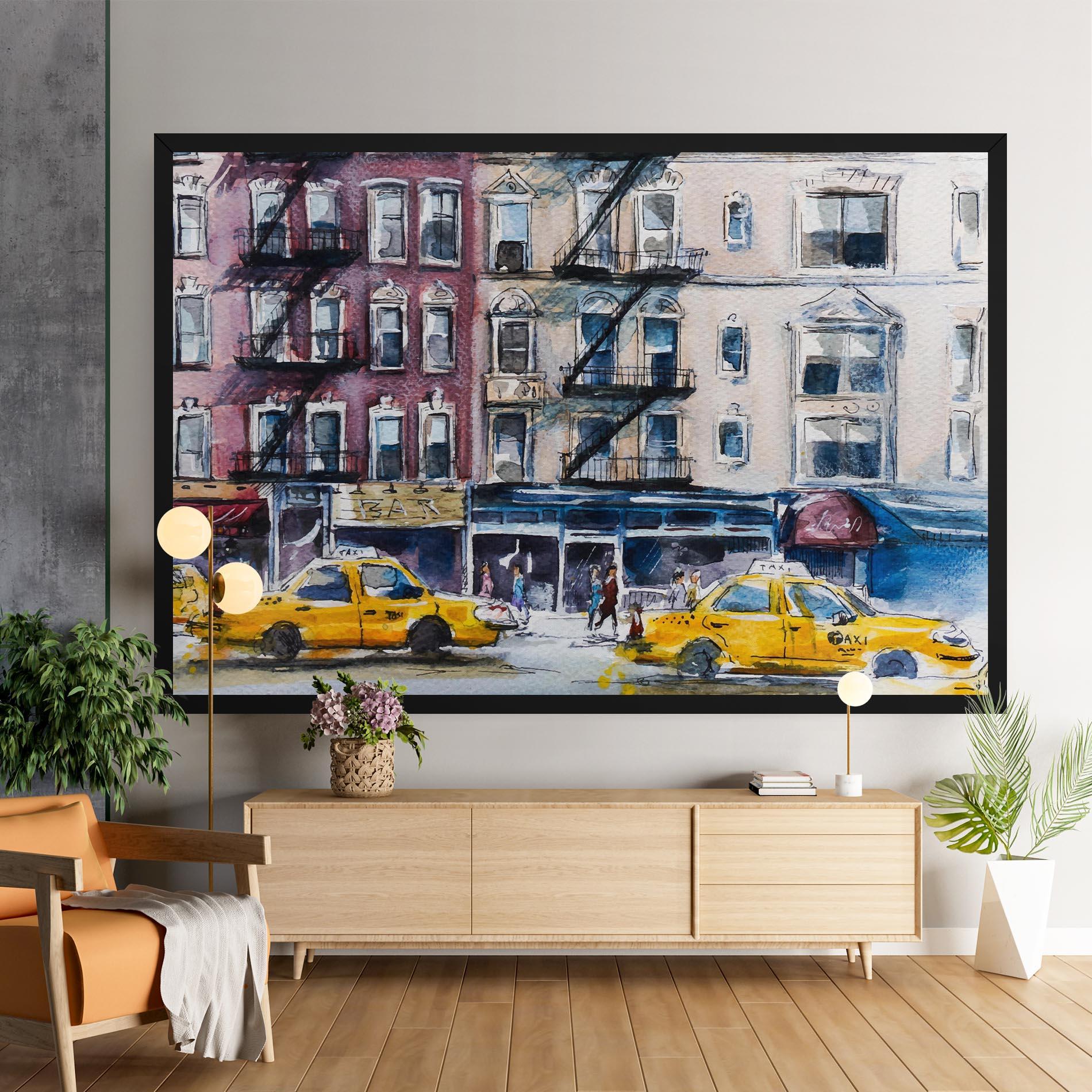 Vászonkép Newyork Taxi mockup 9