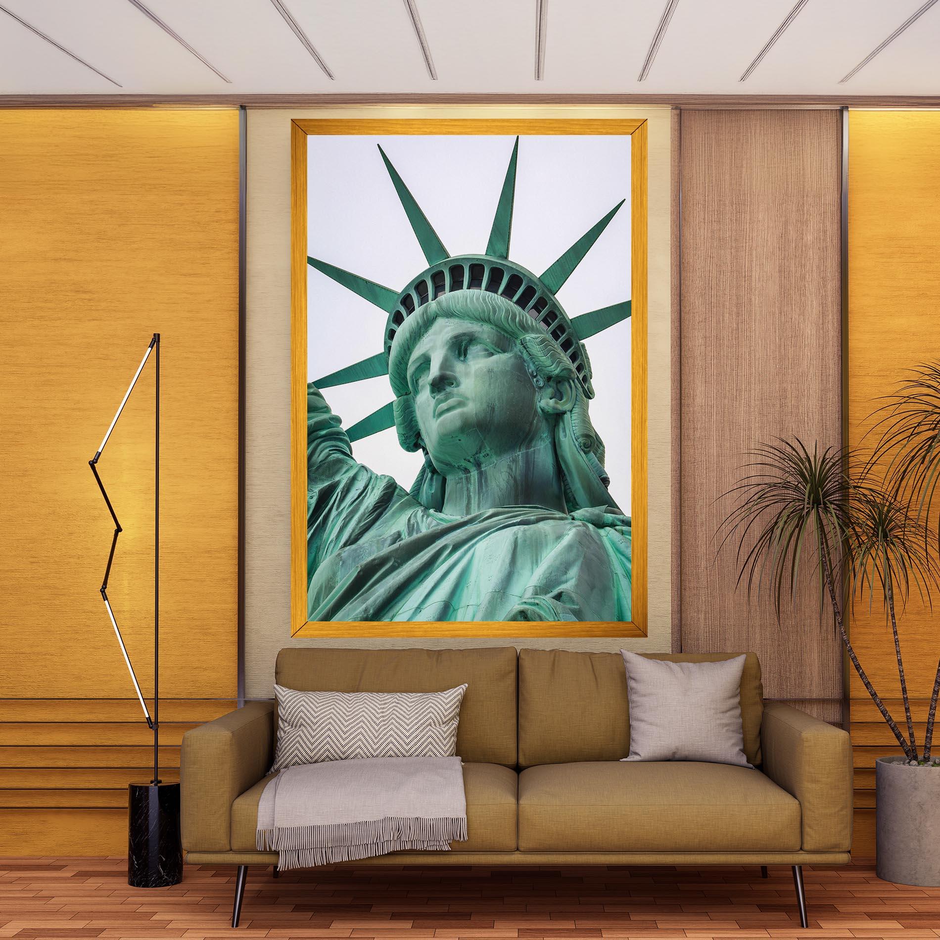 Vászonkép Statue Of Liberty Head mockup 9