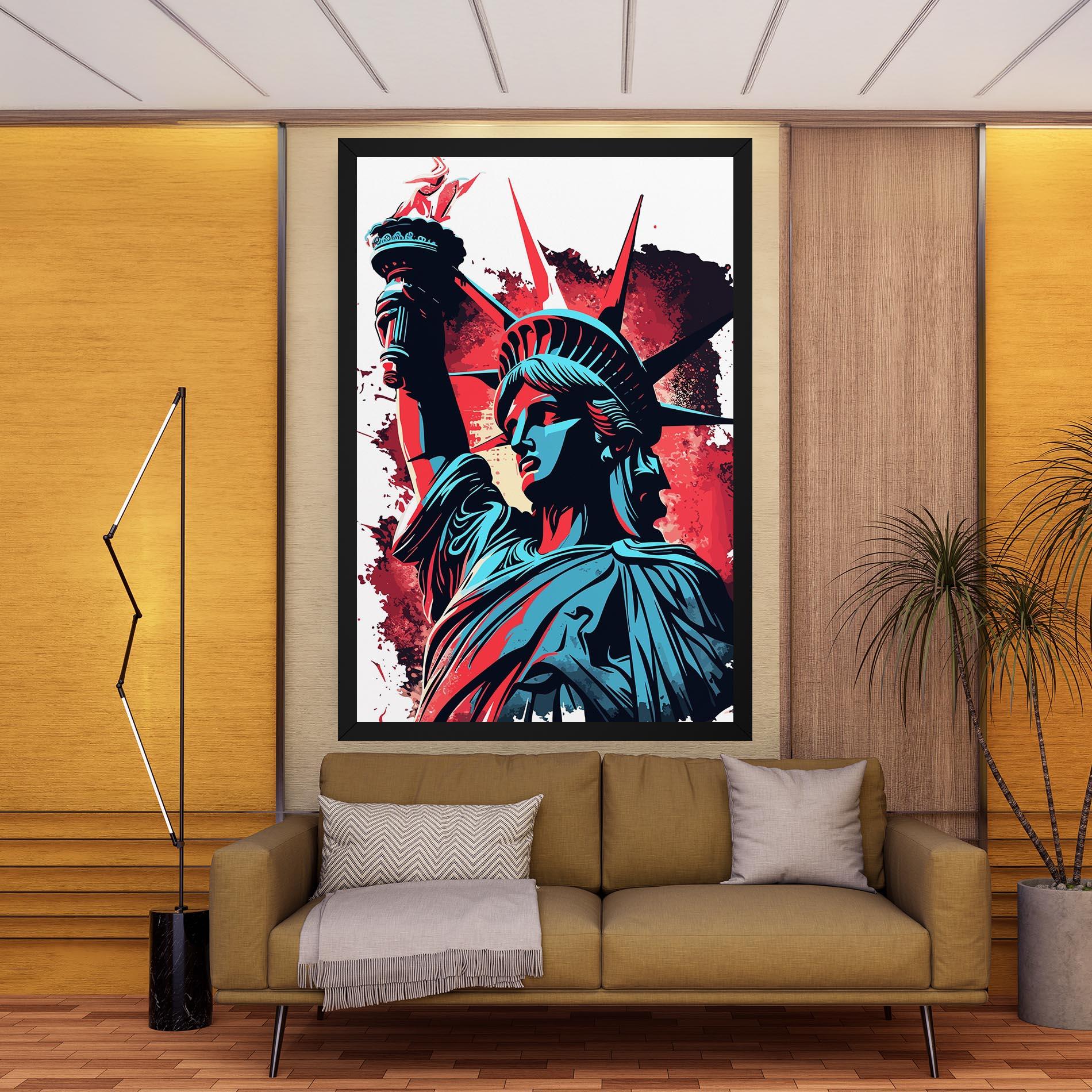 Vászonkép Liberty Statue Art mockup 9