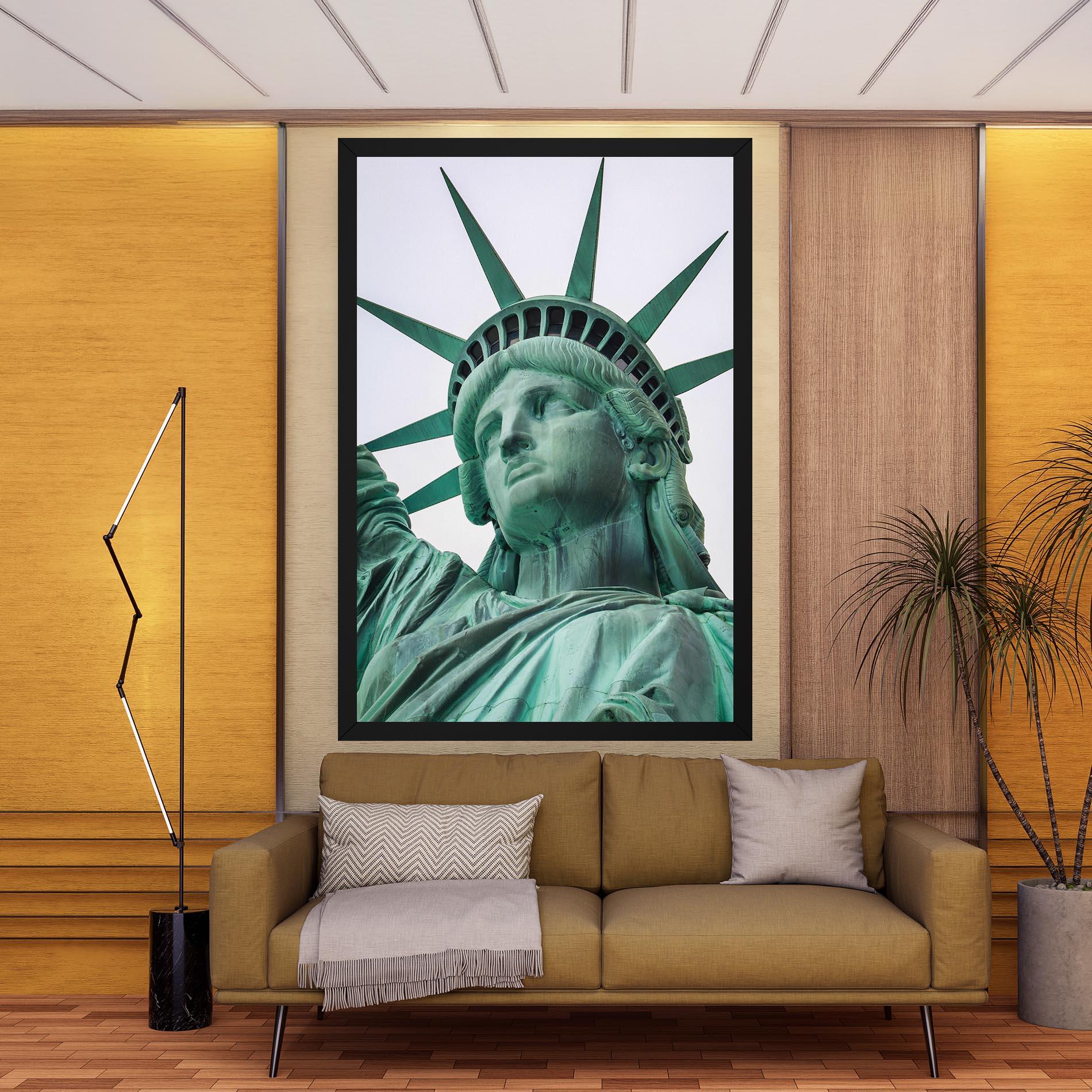 Vászonkép Statue Of Liberty Head mockup 9